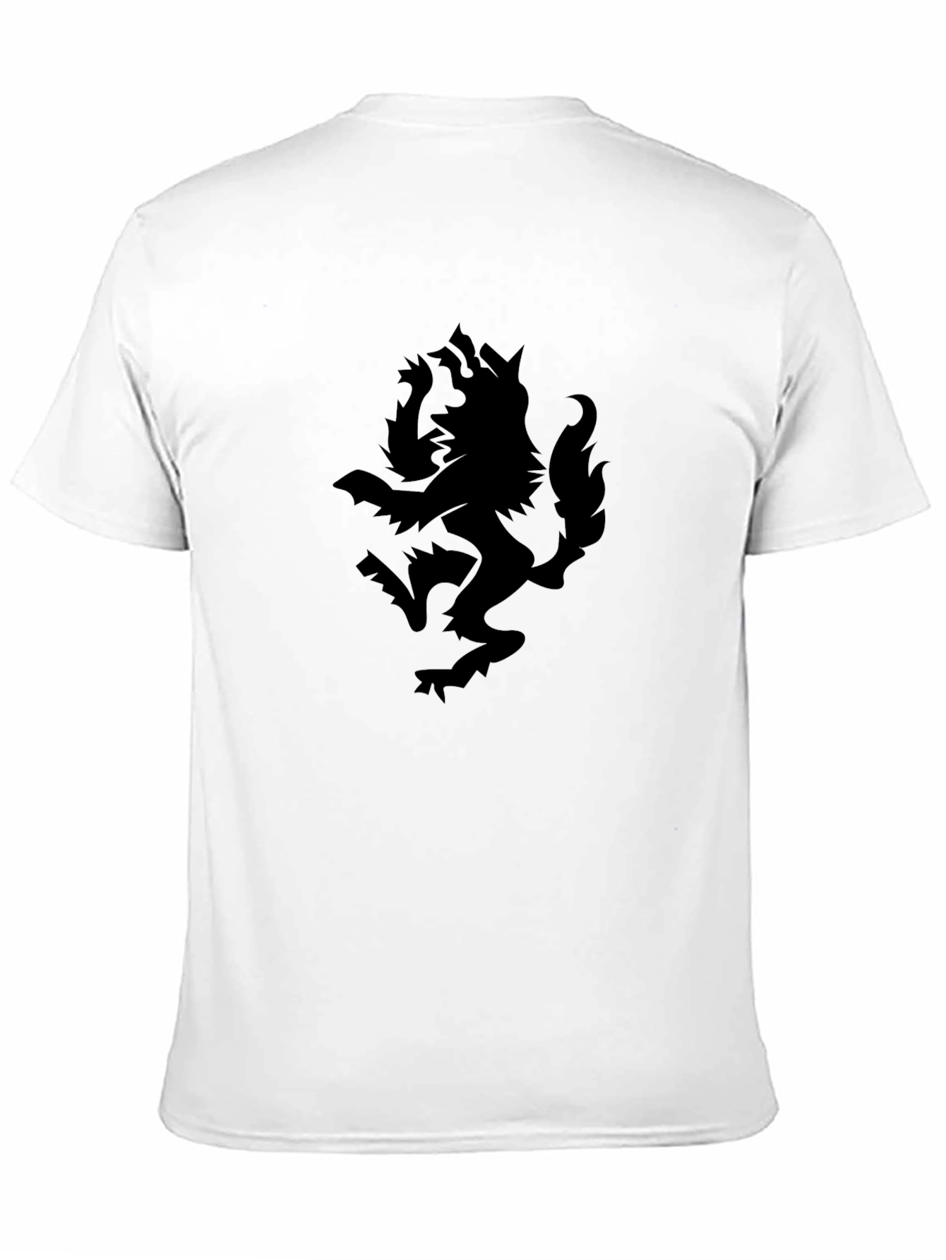 Black T-Shirt with Wolf Crest Graphic