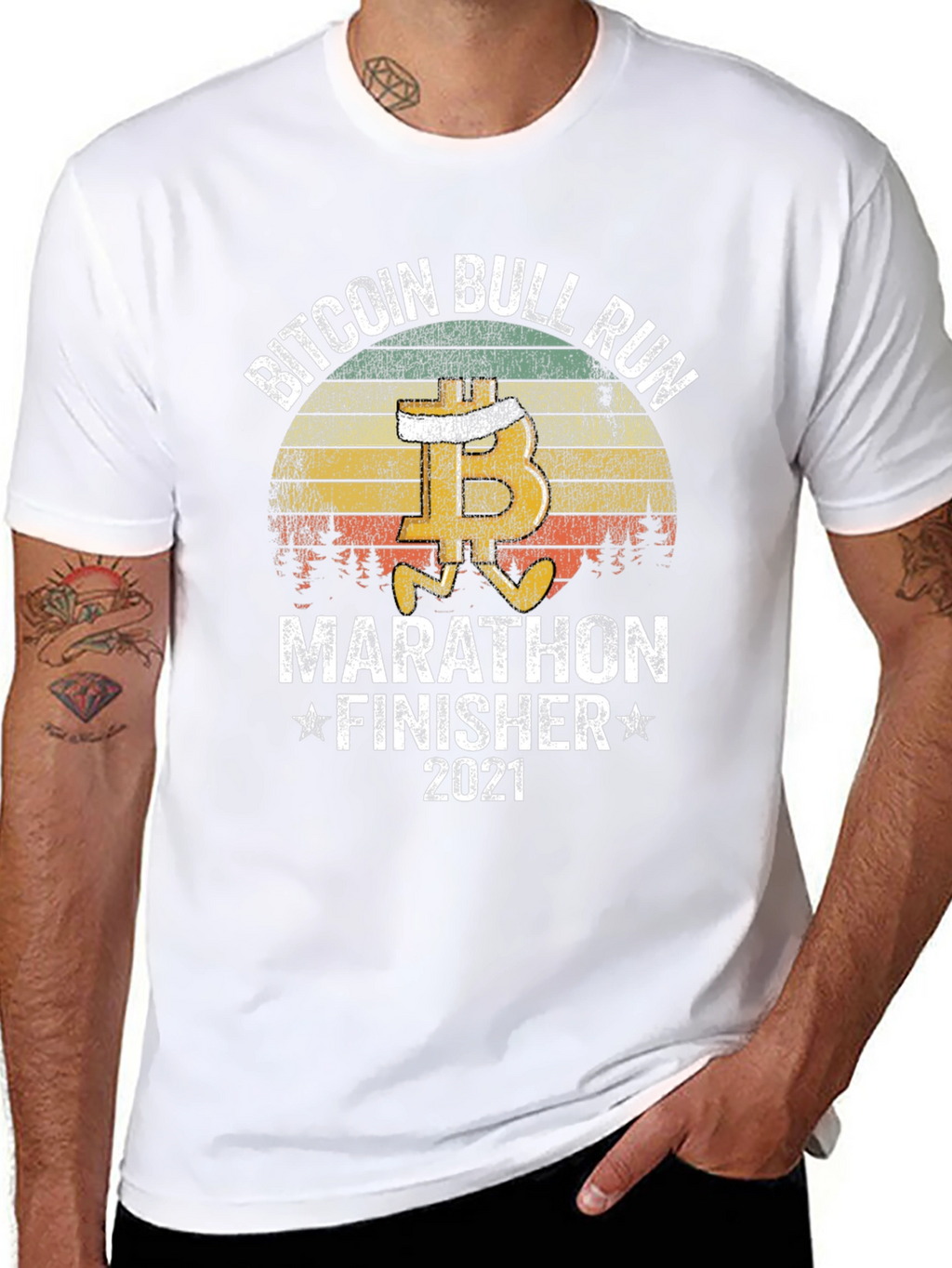 Bitcoin Bull Run Marathon Finisher 2021 T-Shirt