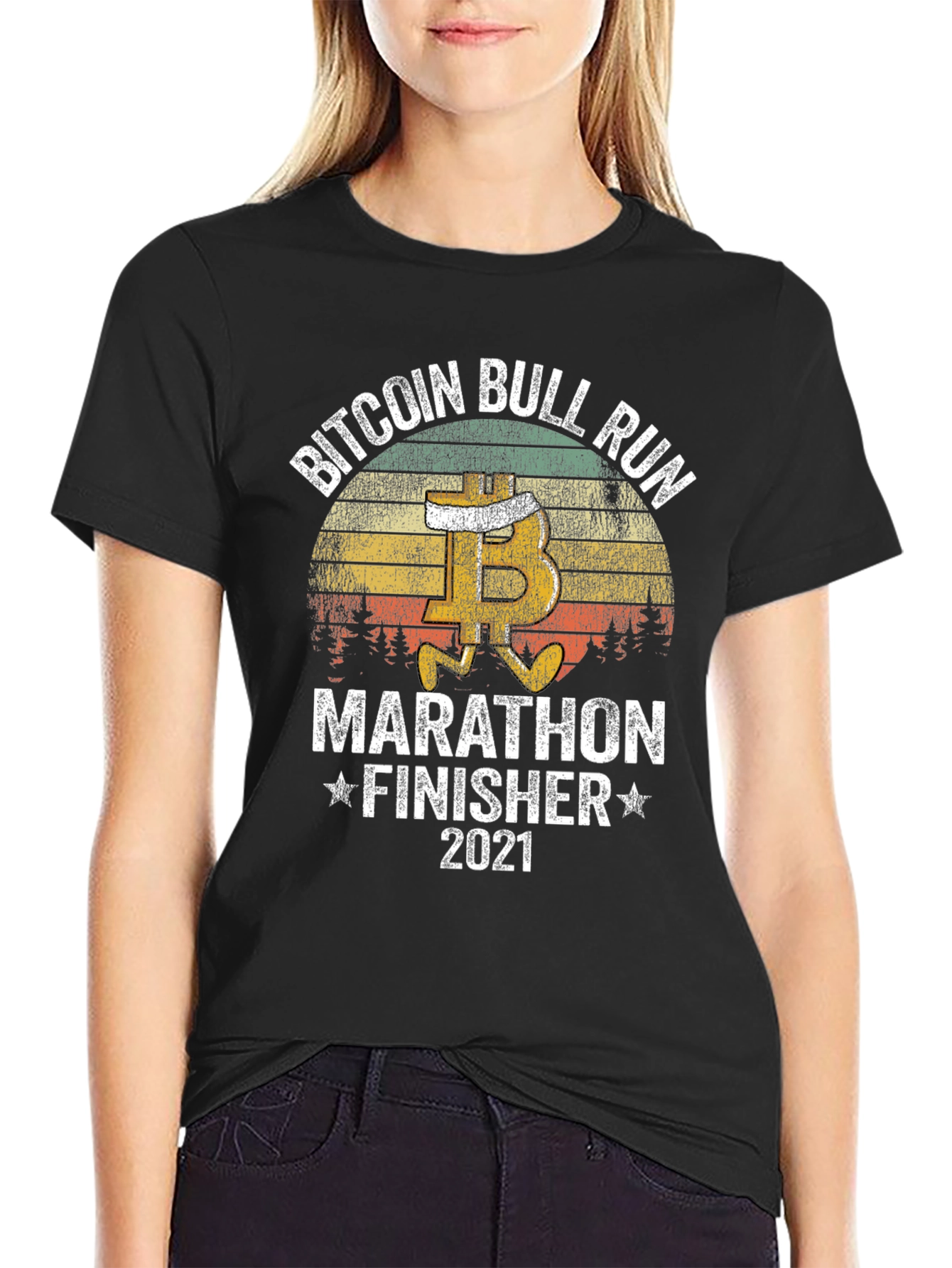 Bitcoin Bull Run Marathon Finisher 2021 T-Shirt
