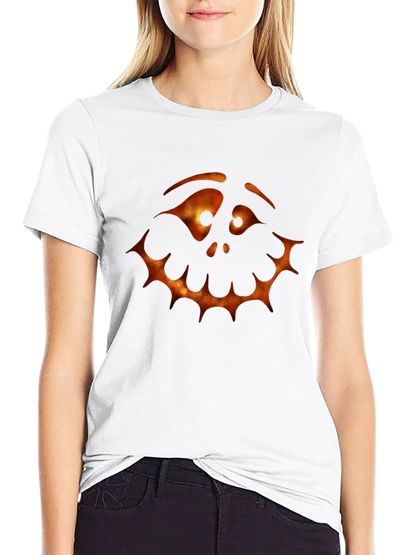 Spooky Pumpkin Face Graphic Tee