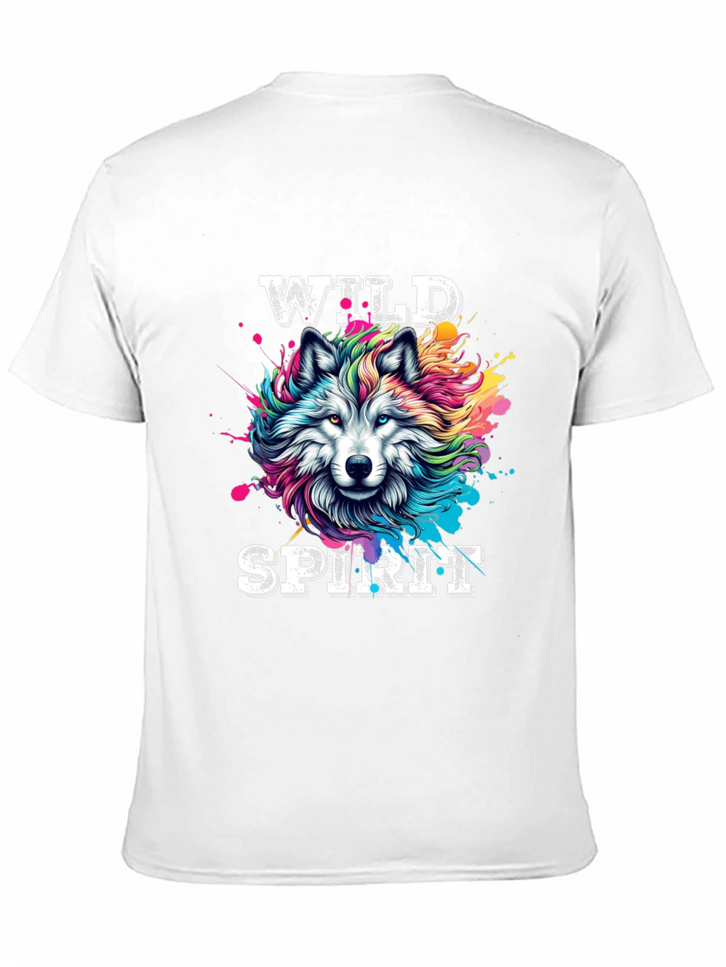 Wild Spirit Wolf Graphic Tee - Bold Black T-Shirt