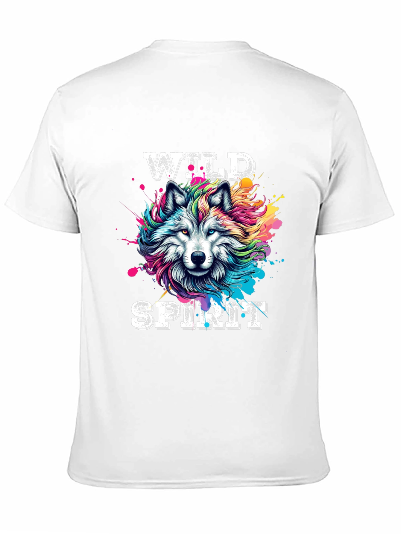 Wild Spirit Wolf Graphic Tee - Bold Black T-Shirt