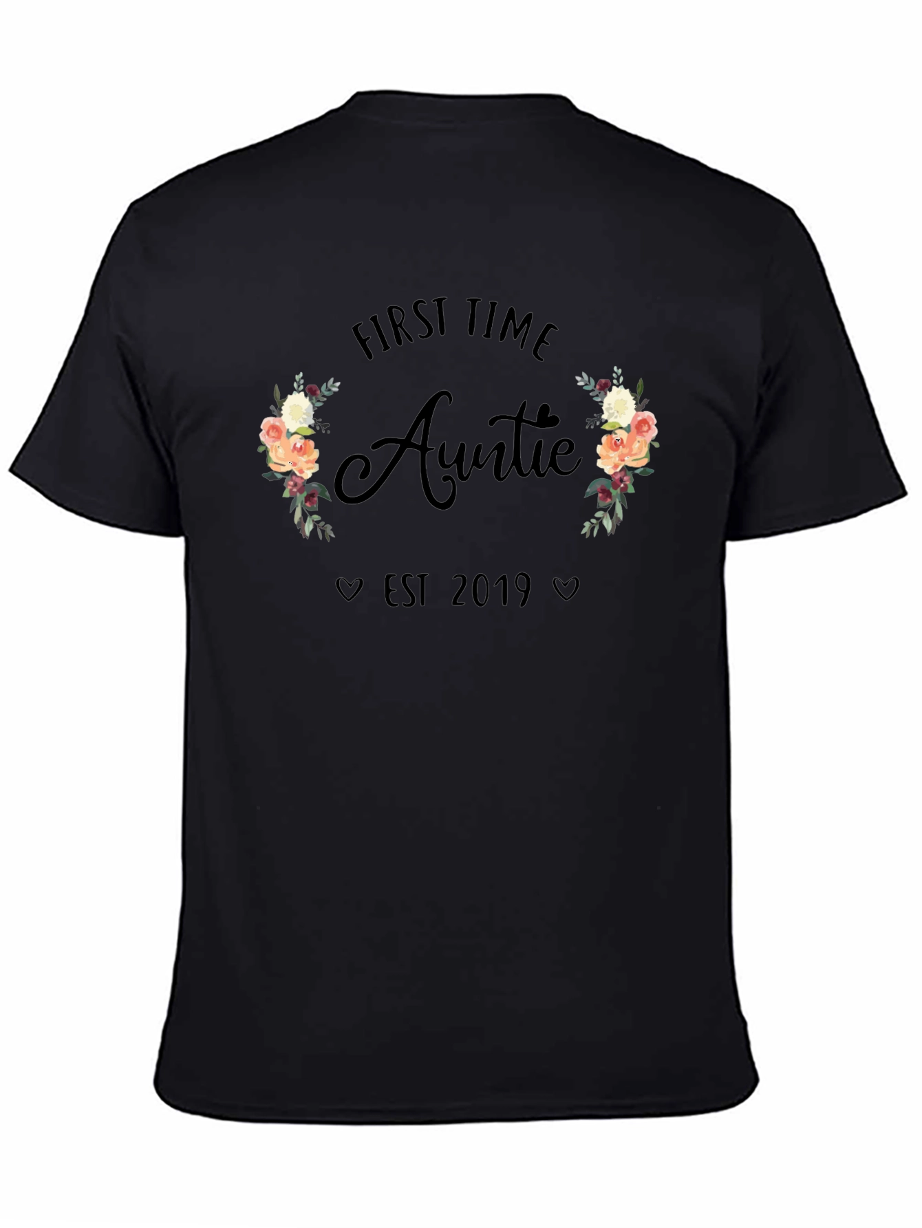 First Time Auntie Est. 2019 Graphic T-Shirt