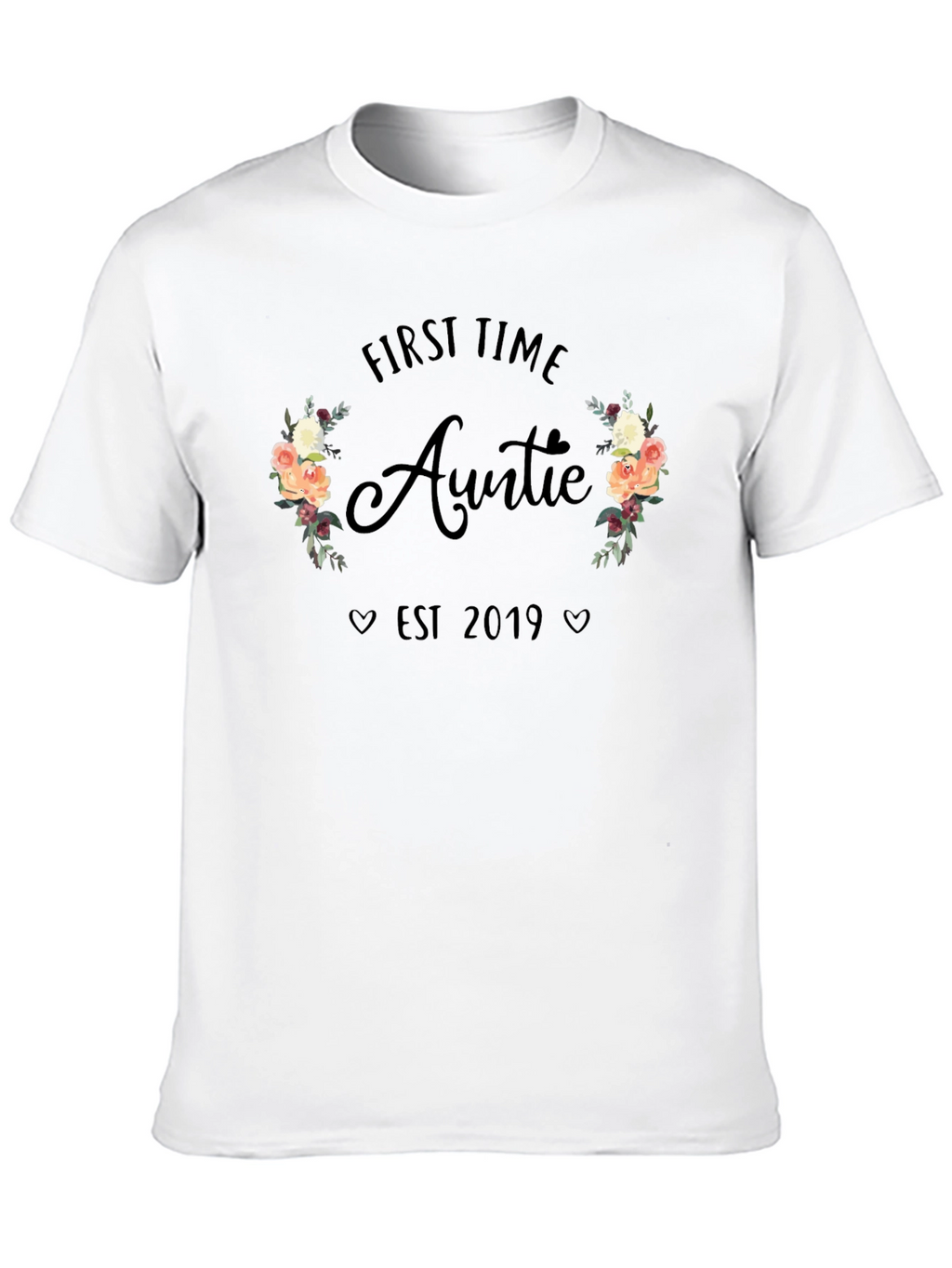 First Time Auntie Est. 2019 Graphic T-Shirt
