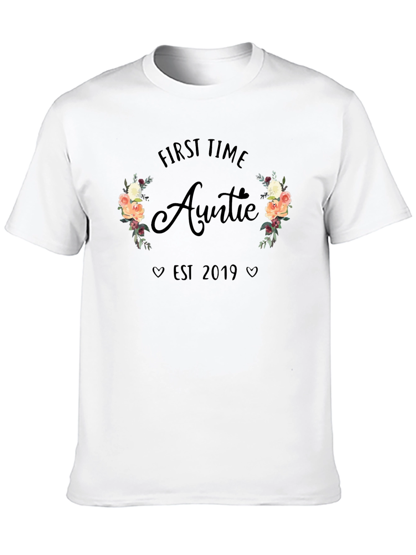 First Time Auntie Est. 2019 Graphic T-Shirt