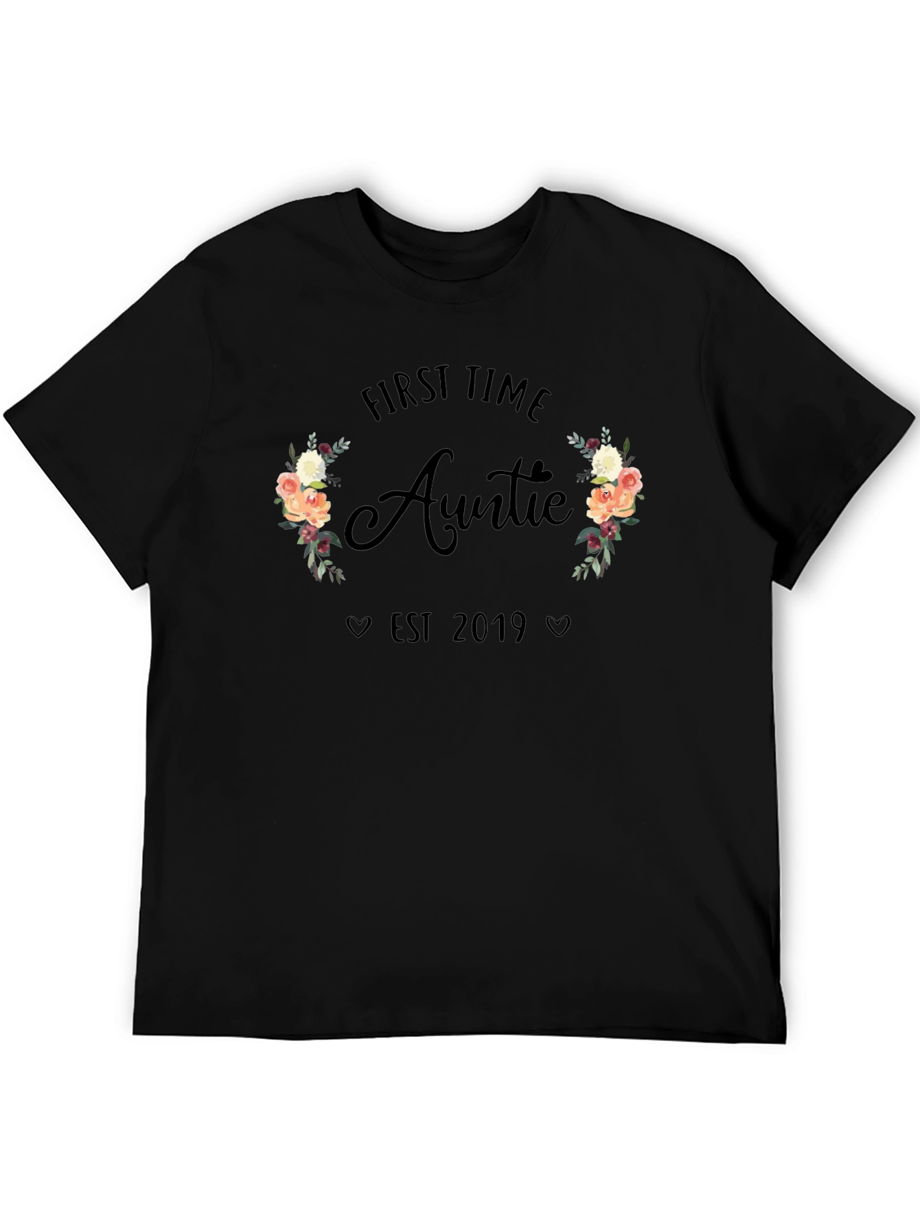 First Time Auntie Est. 2019 Graphic T-Shirt