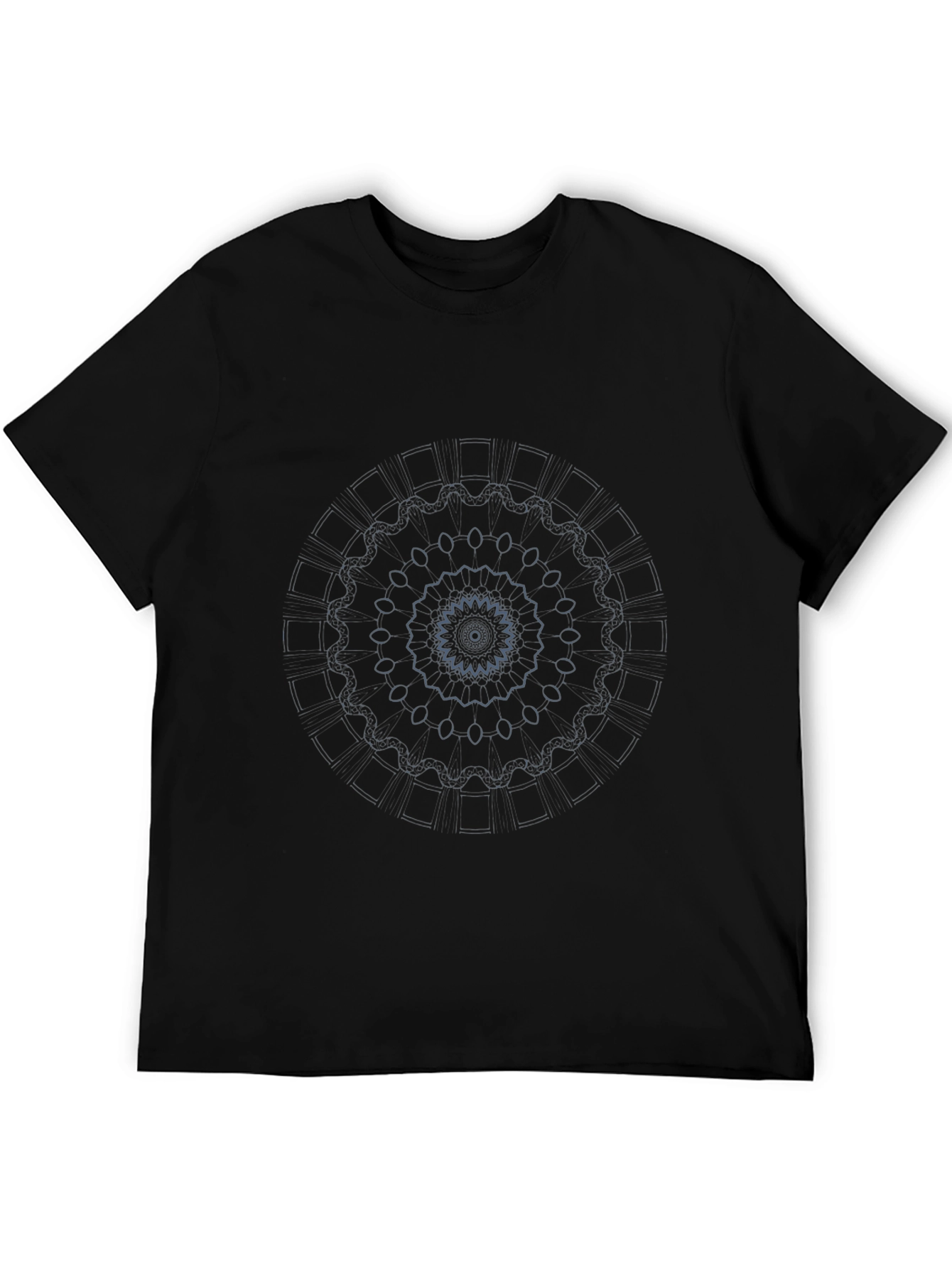 Geometric Mandala T-Shirt - Stylish Black Tee