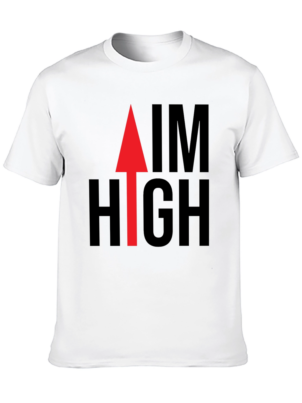 Aim High Graphic Tee - Black Cotton Casual Shirt