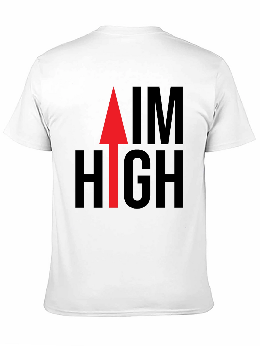 Aim High Graphic Tee - Black Cotton Casual Shirt