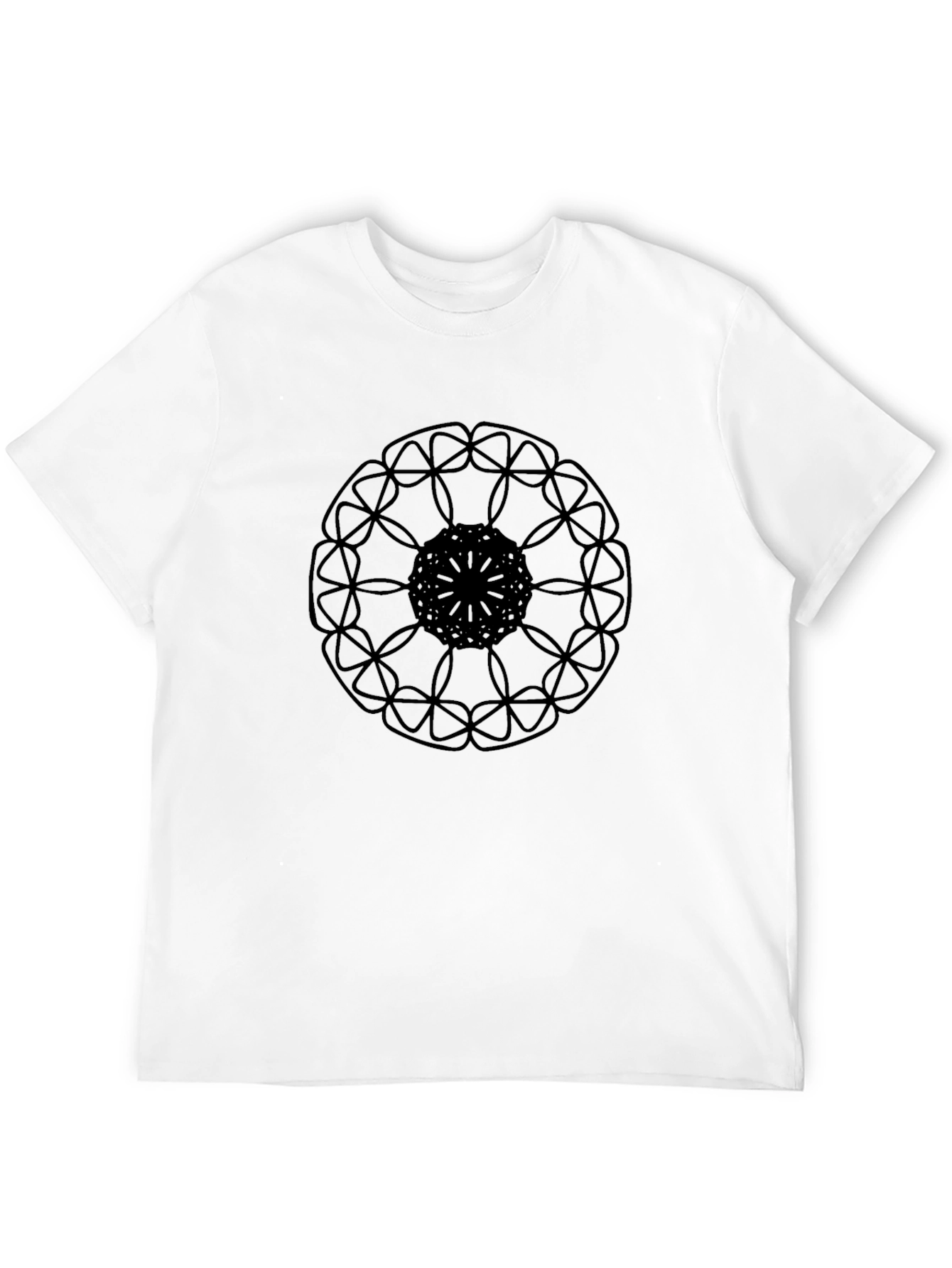 Black Mandala Graphic Tee - Modern Style