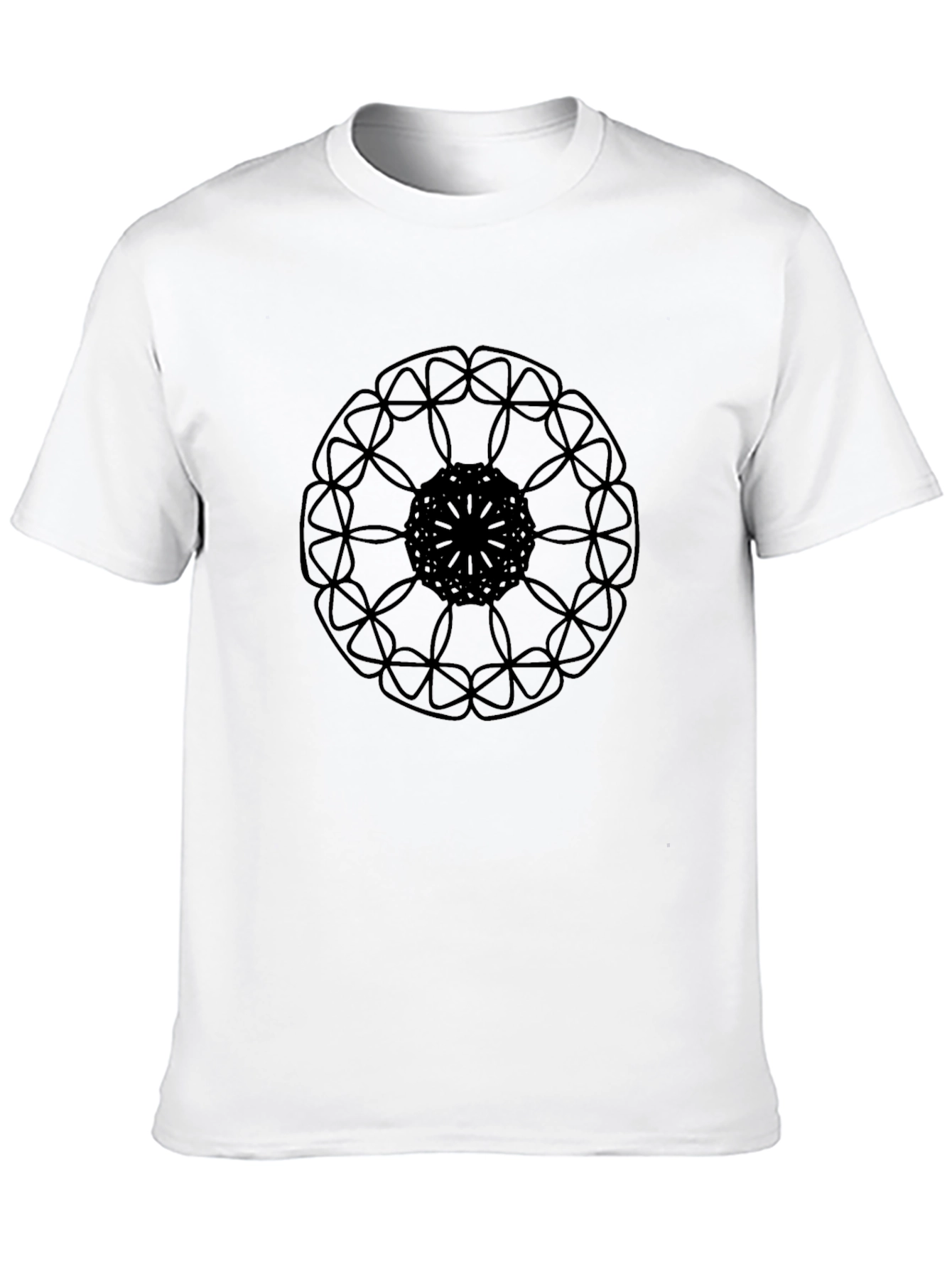Black Mandala Graphic Tee - Modern Style