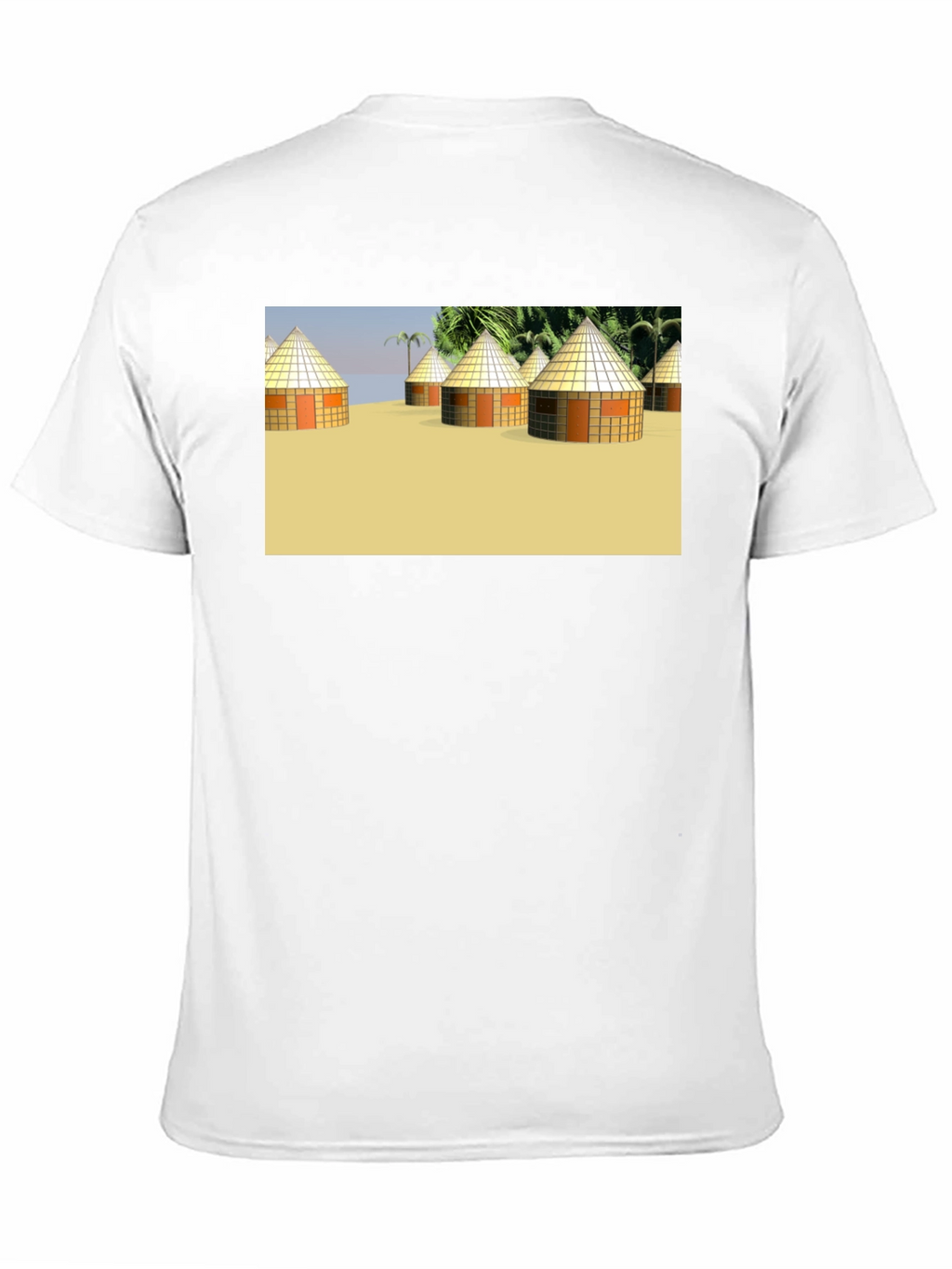 Island Hut Graphic Tee - Black Unisex T-Shirt
