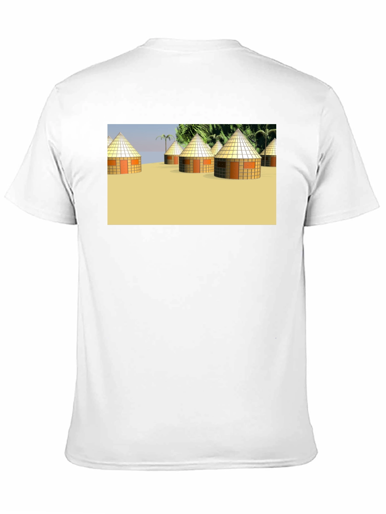 Island Hut Graphic Tee - Black Unisex T-Shirt