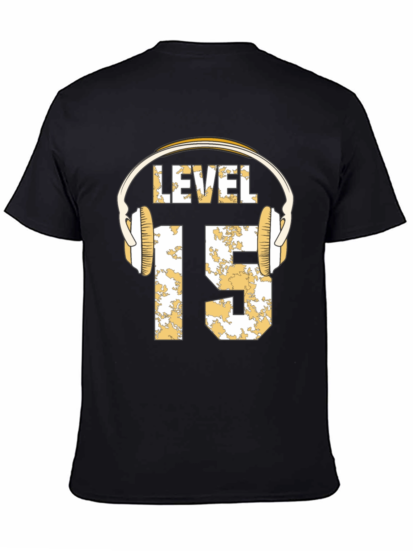 Level 15 Gamer T-Shirt with Headphone Graphic