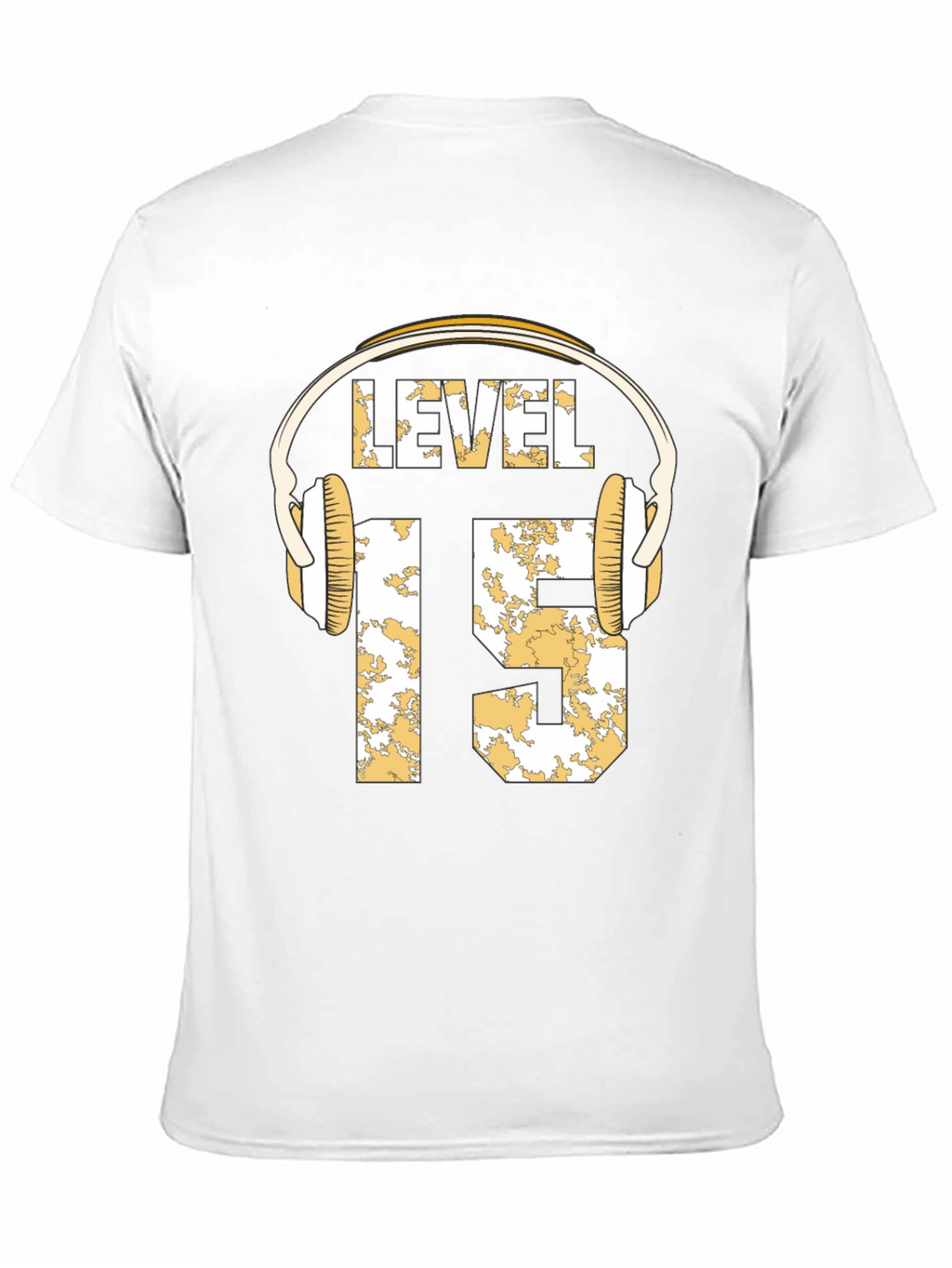 Level 15 Gamer T-Shirt with Headphone Graphic