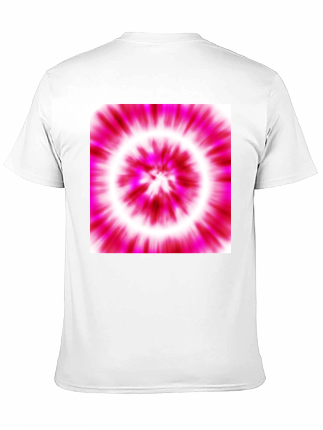 Pink Tie-Dye Graphic Black T-Shirt