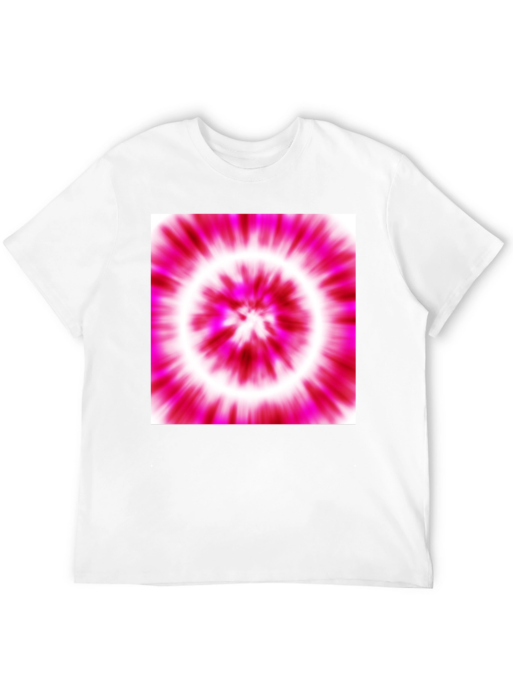 Pink Tie-Dye Graphic Black T-Shirt