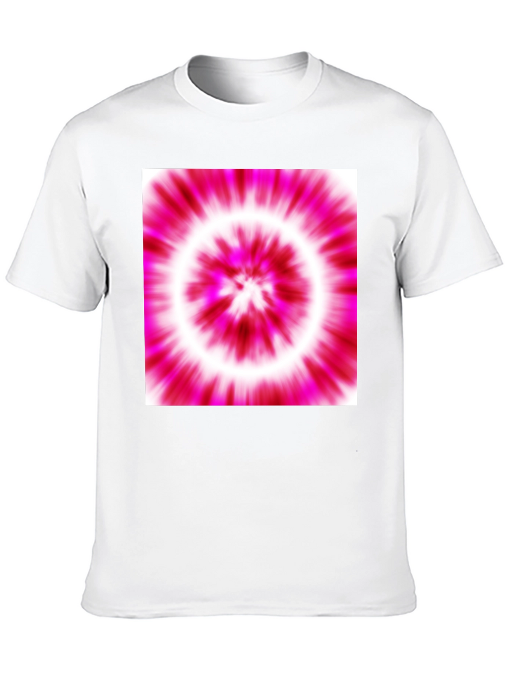 Pink Tie-Dye Graphic Black T-Shirt