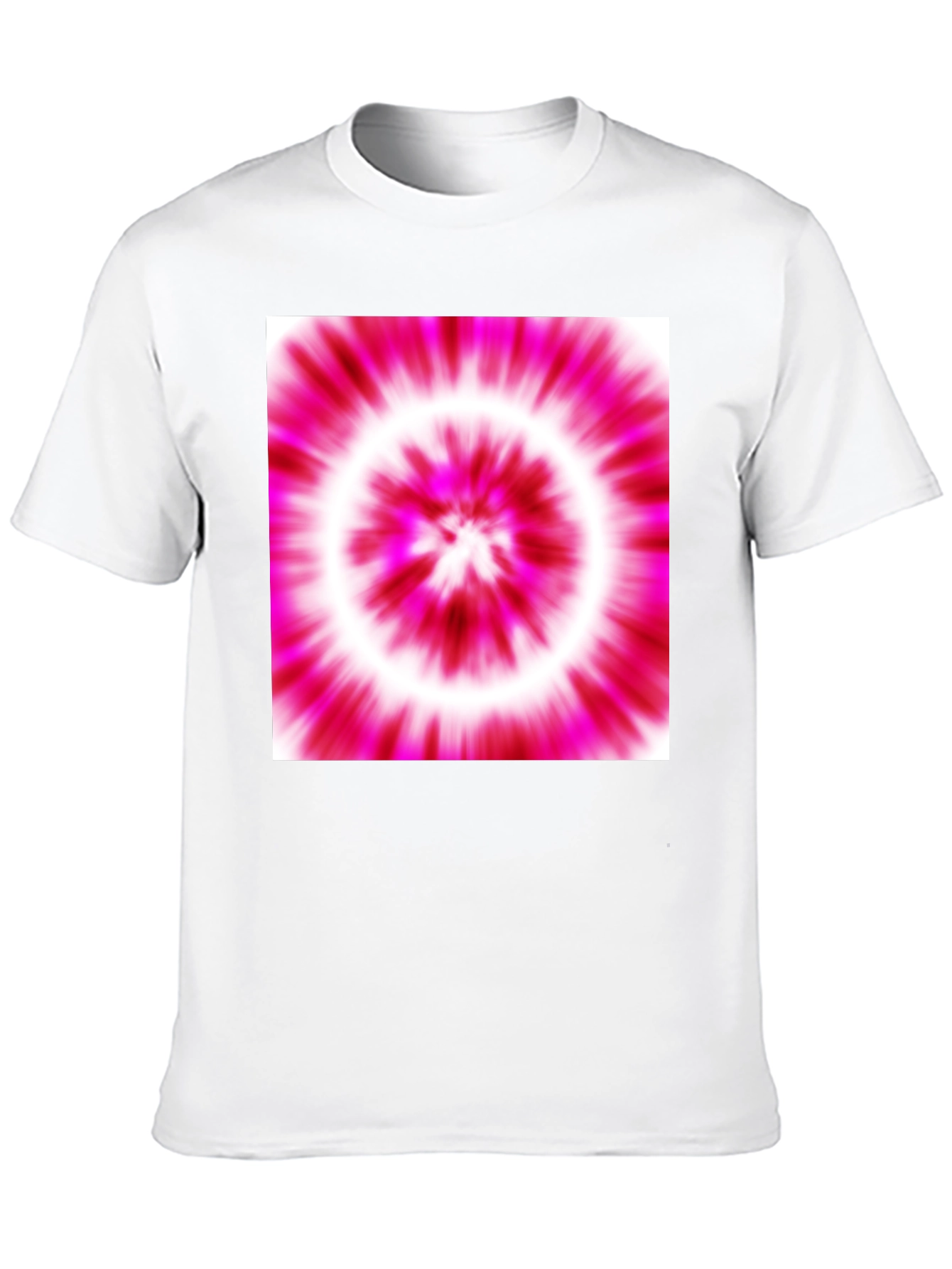 Pink Tie-Dye Graphic Black T-Shirt