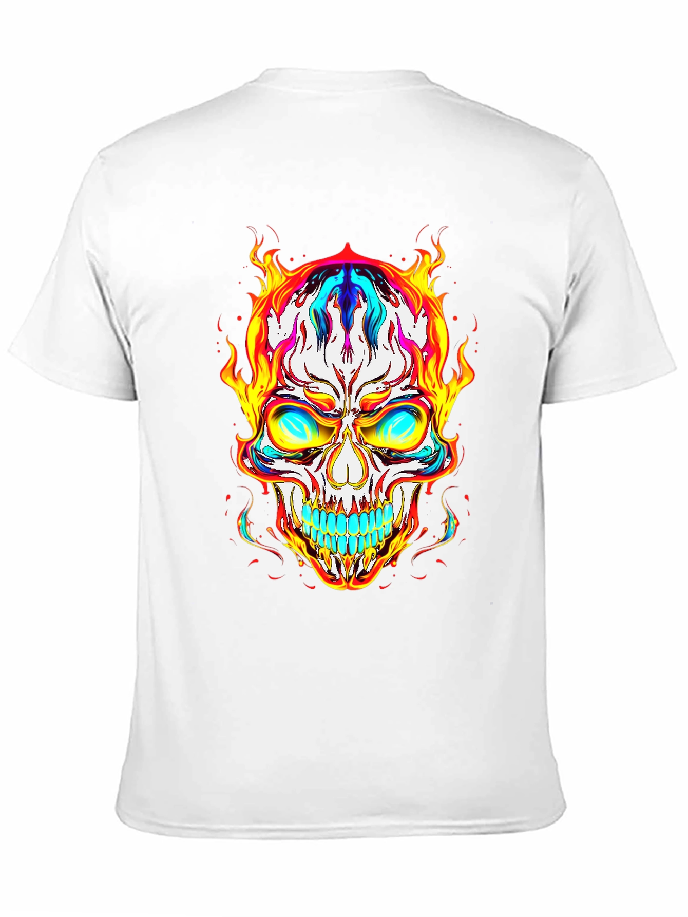 Fiery Skull Graphic Tee - Bold & Edgy Style
