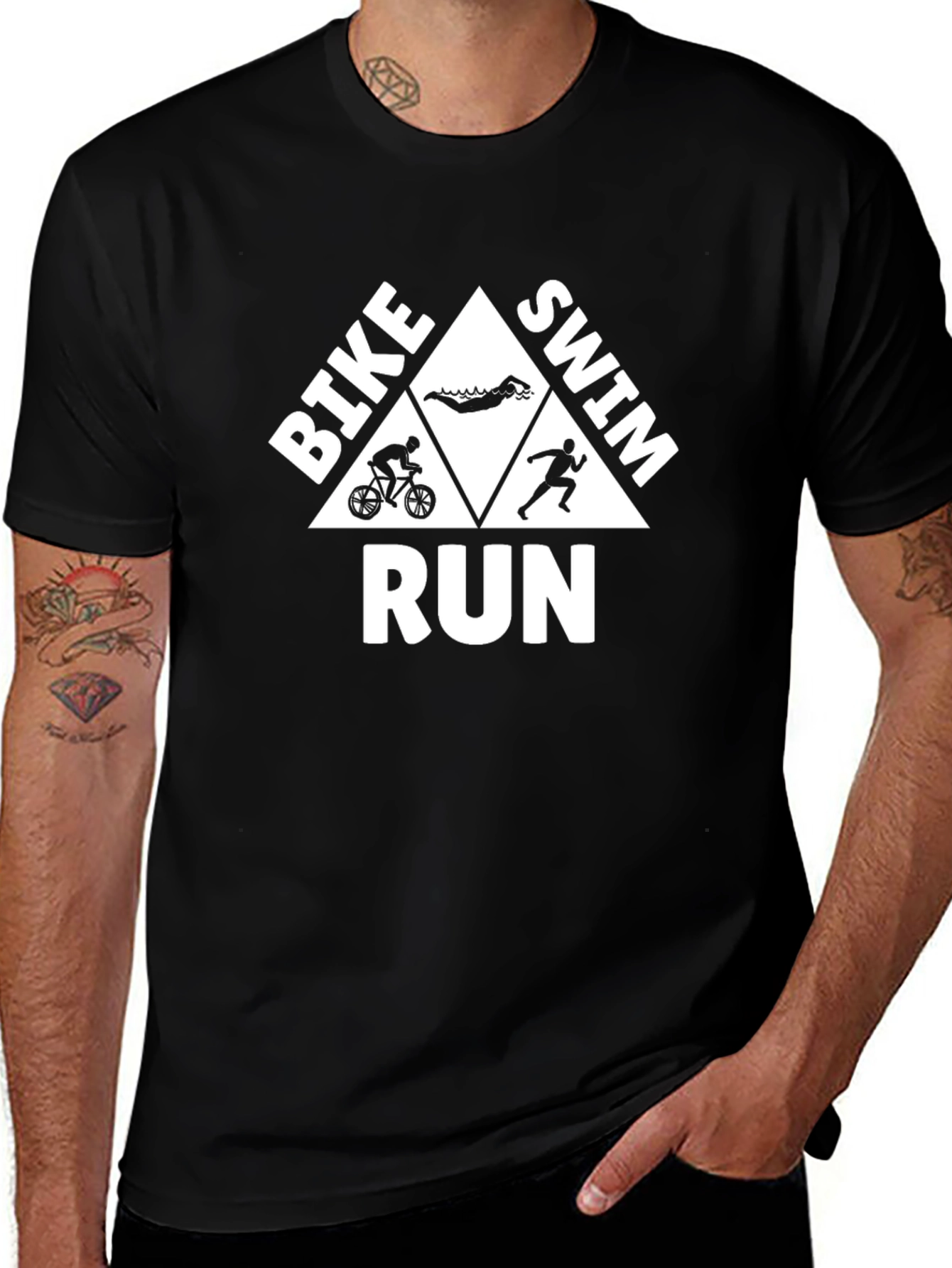 Triathlon T-Shirt: Bike Swim Run Sport Tee