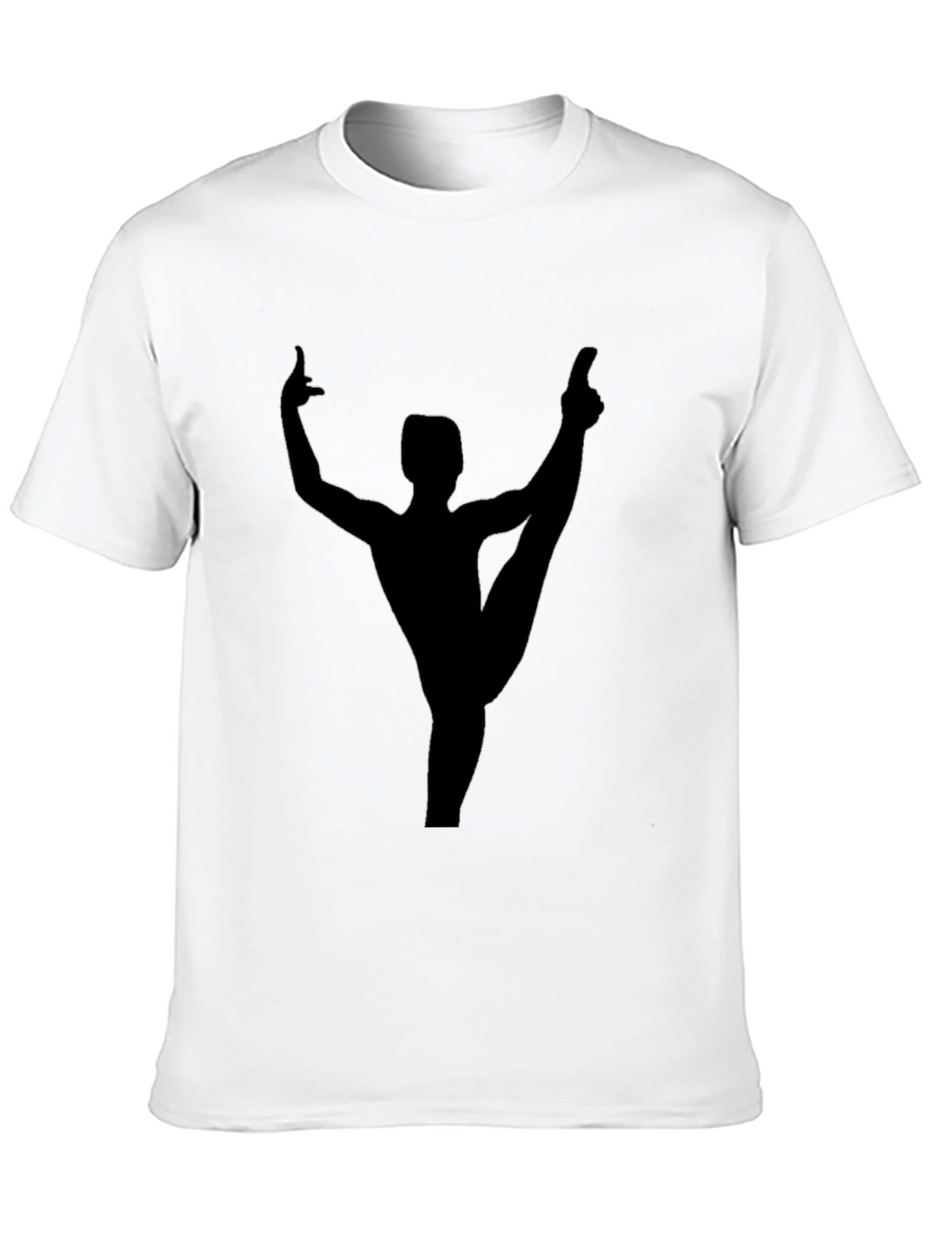 Gymnast Silhouette Black T-Shirt - Athletic Style