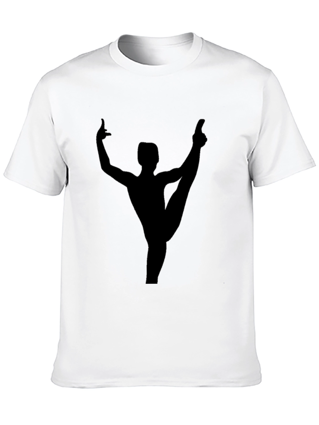 Gymnast Silhouette Black T-Shirt - Athletic Style