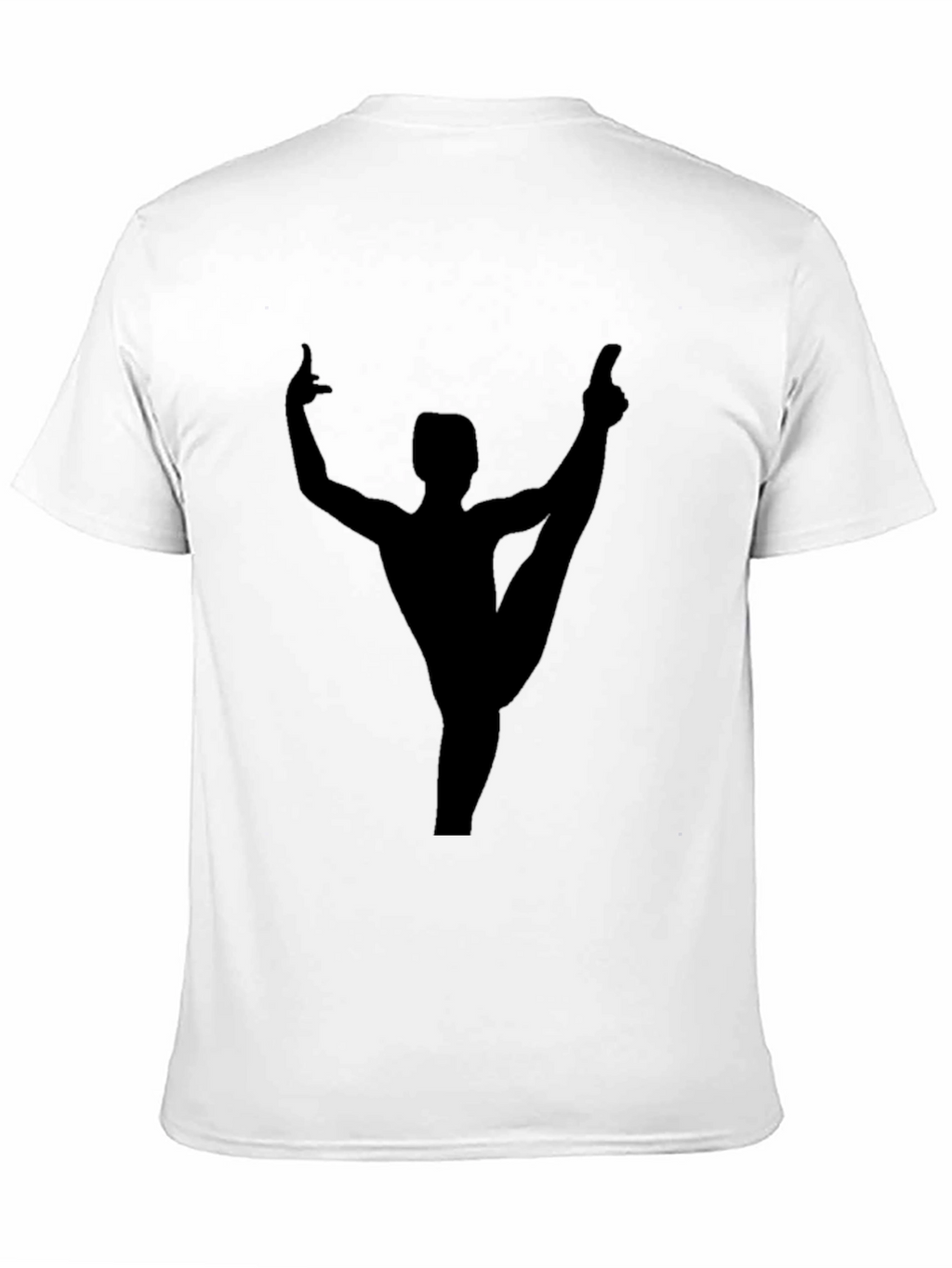 Gymnast Silhouette Black T-Shirt - Athletic Style