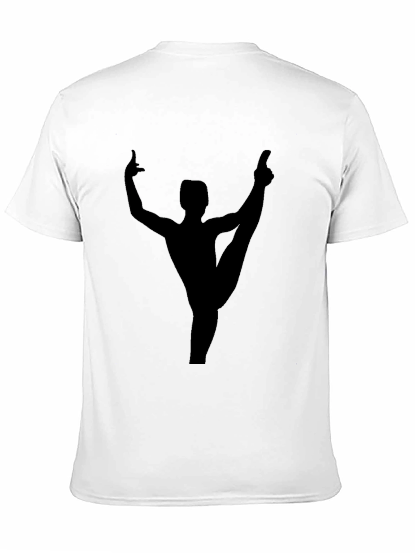 Gymnast Silhouette Black T-Shirt - Athletic Style
