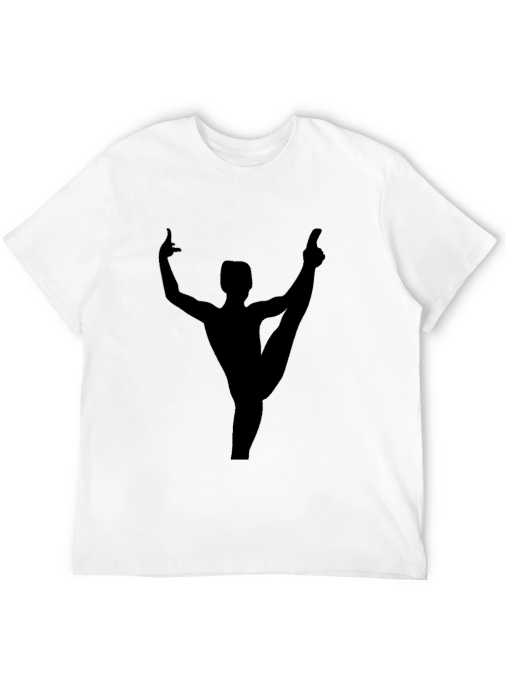 Gymnast Silhouette Black T-Shirt - Athletic Style