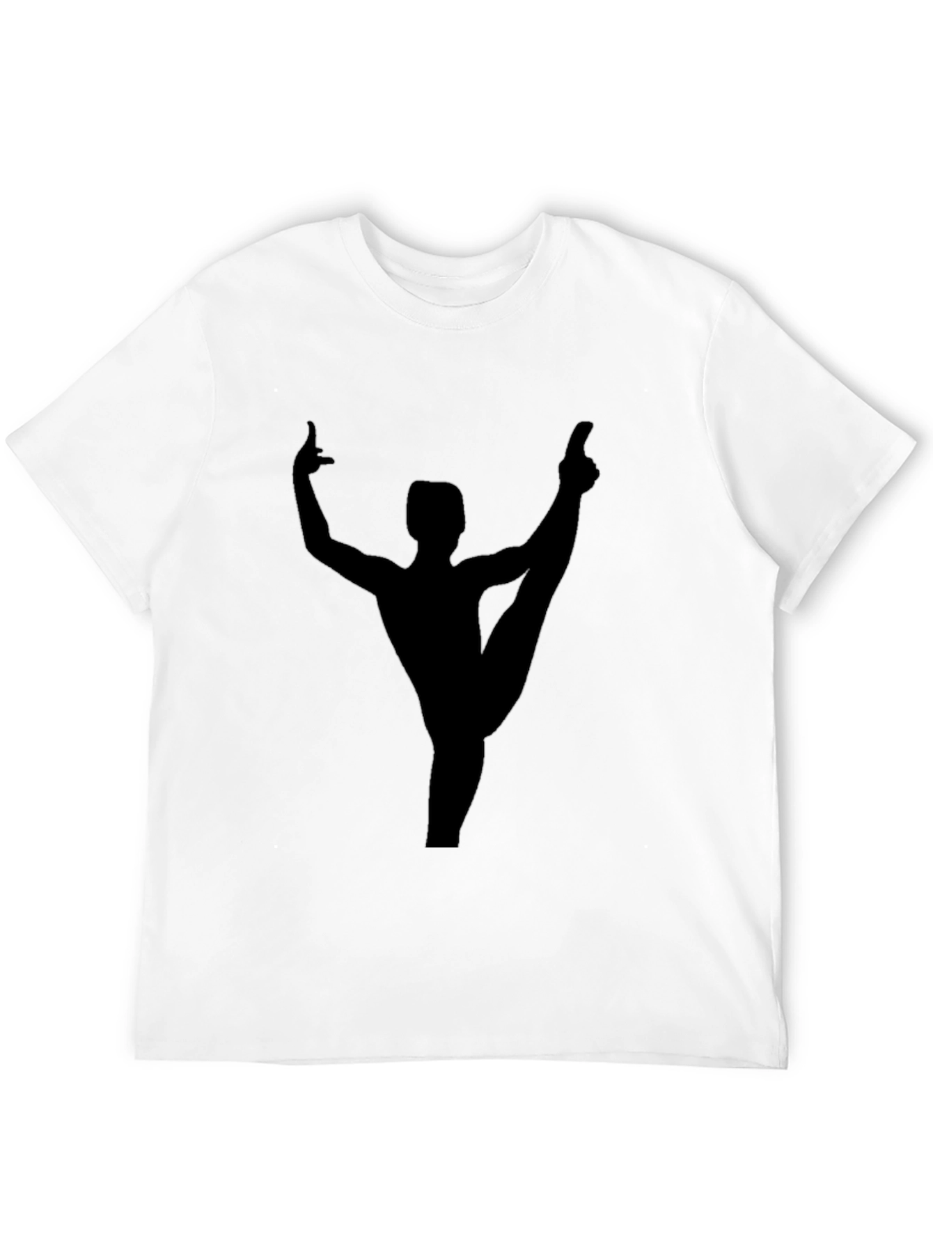 Gymnast Silhouette Black T-Shirt - Athletic Style