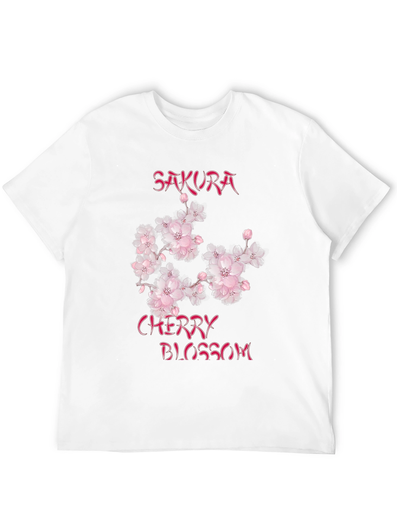 Sakura Cherry Blossom Graphic Tee - Black Cotton
