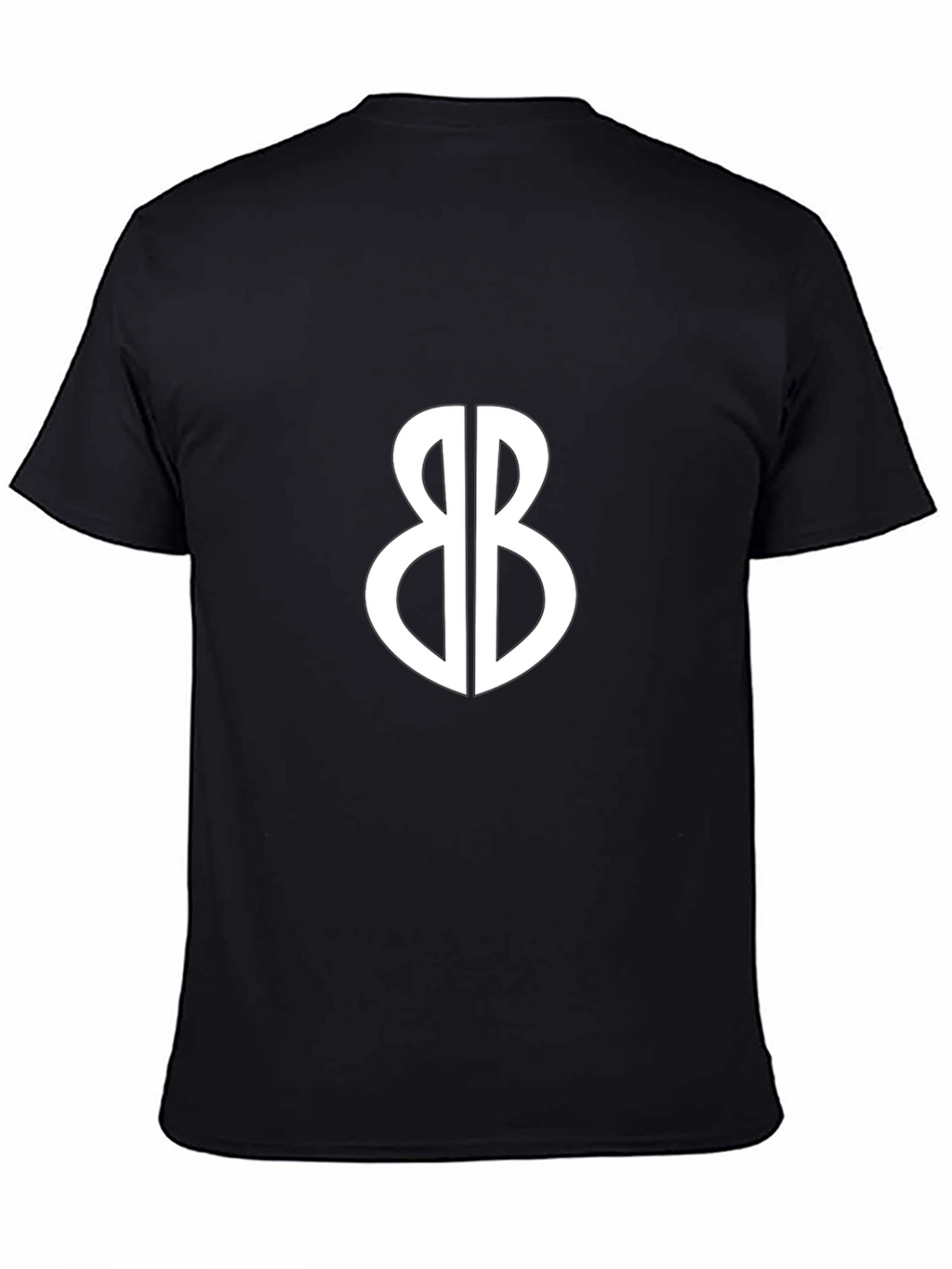 Mens Black T-Shirt with Unique White Graphic