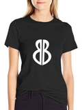 Mens Black T-Shirt with Unique White Graphic