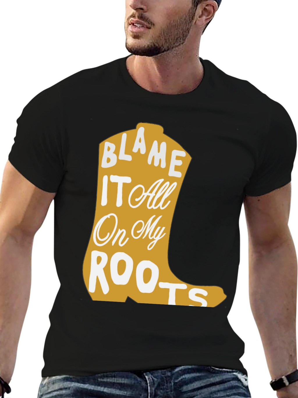 Blame It All On My Roots Country Music T-Shirt