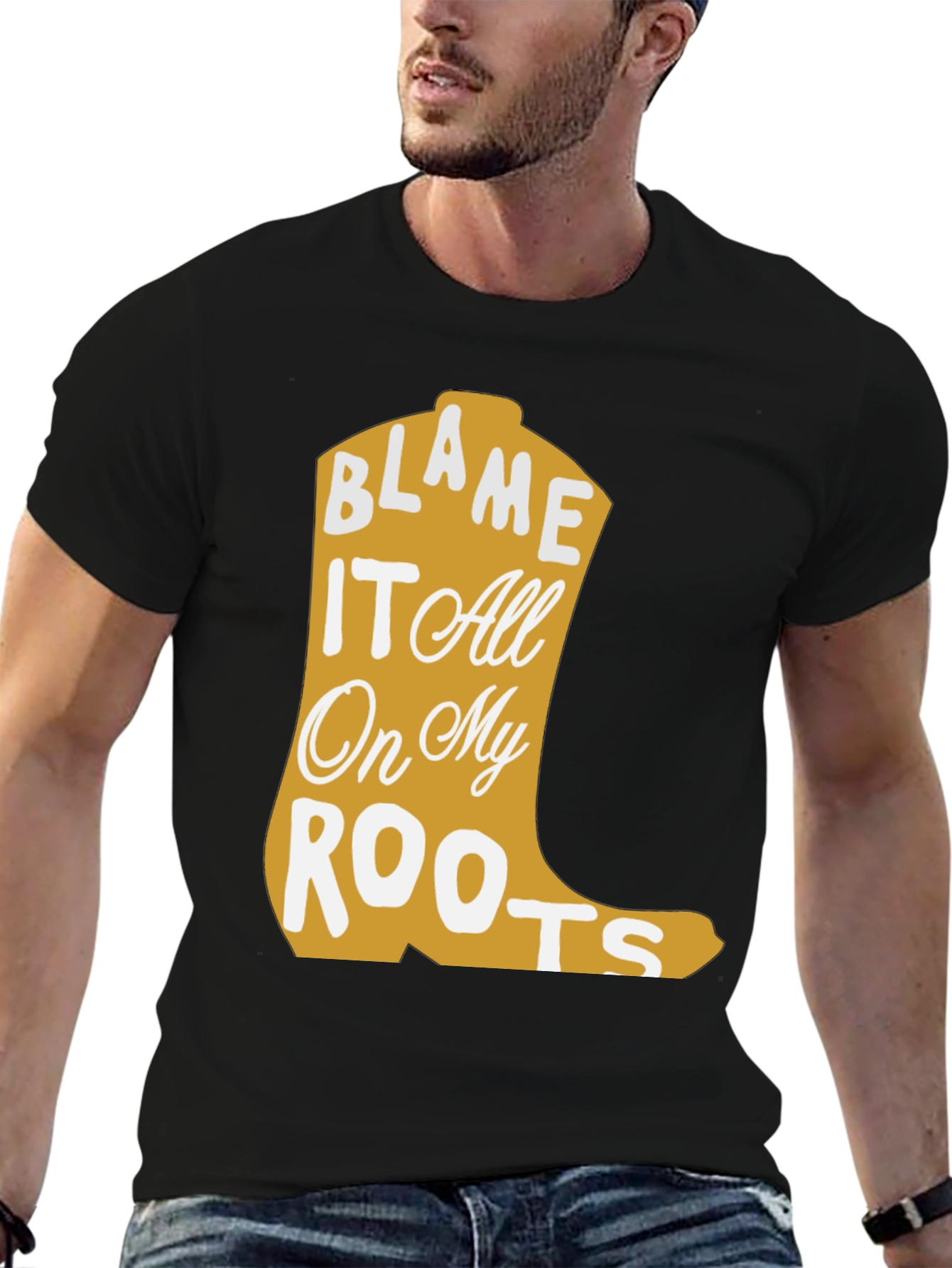 Blame It All On My Roots Country Music T-Shirt