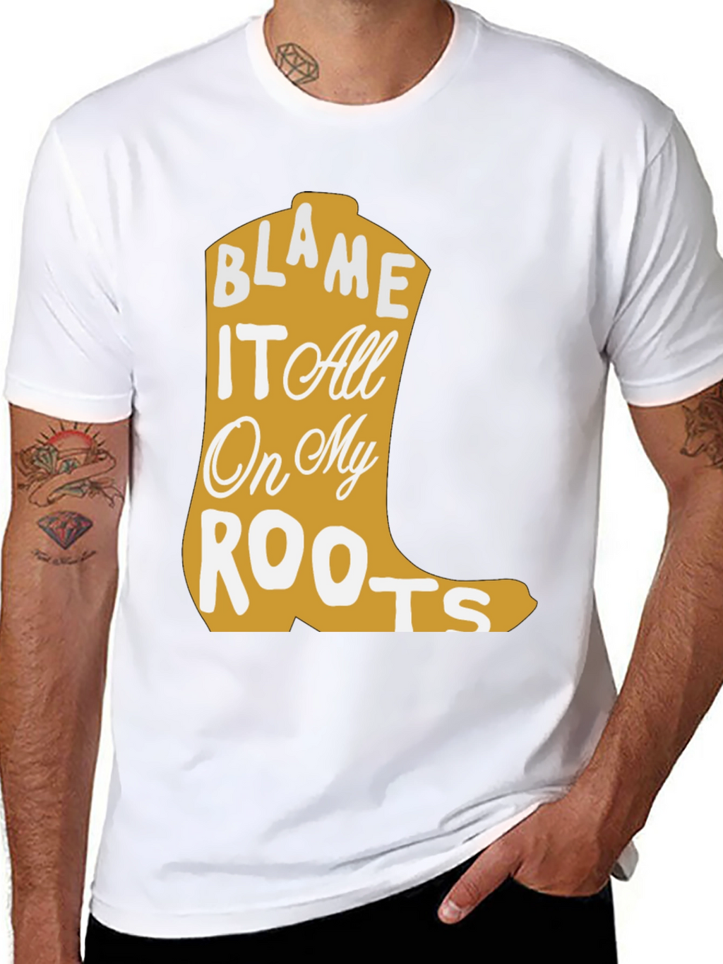 Blame It All On My Roots Country Music T-Shirt