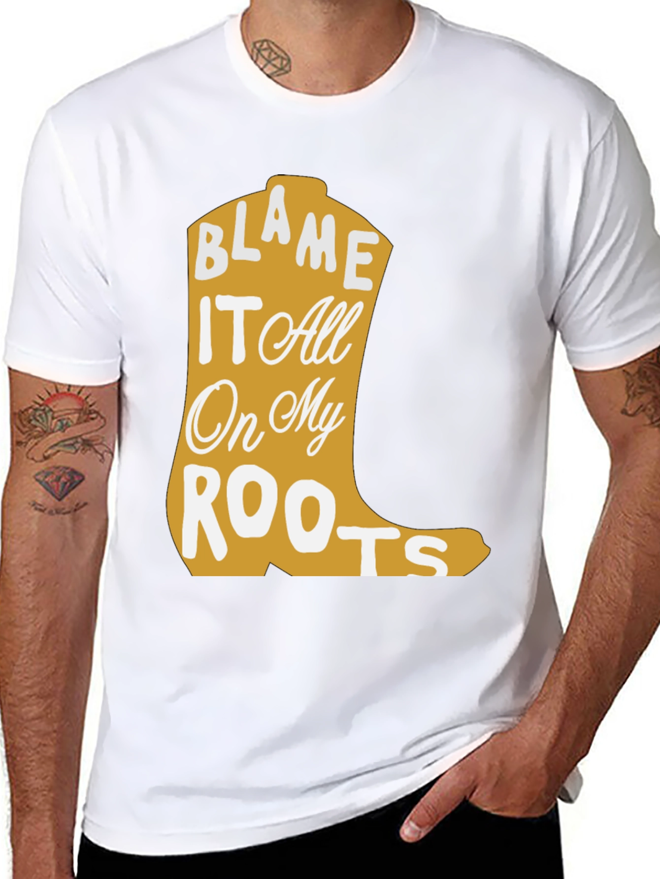 Blame It All On My Roots Country Music T-Shirt