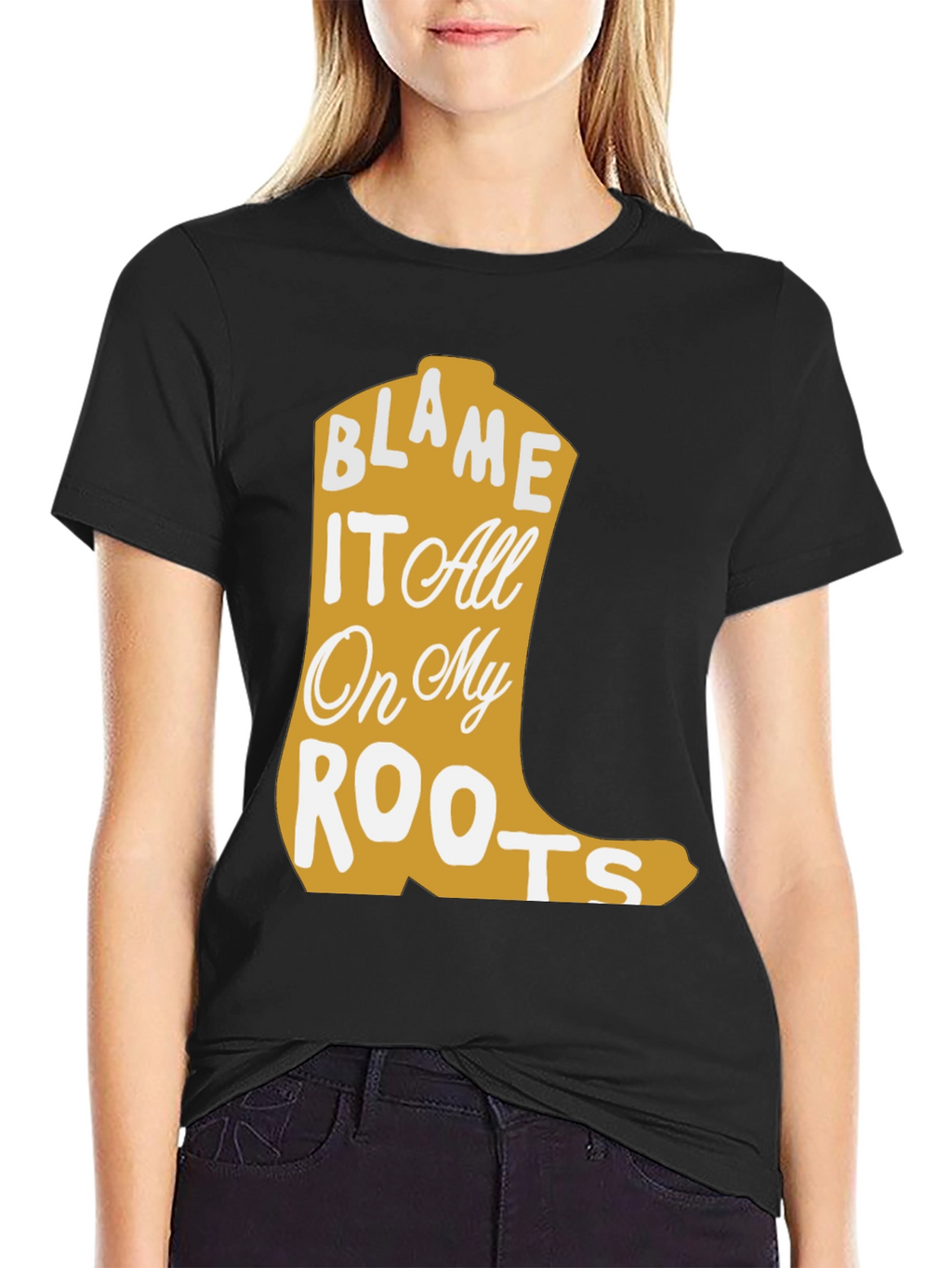 Blame It All On My Roots Country Music T-Shirt