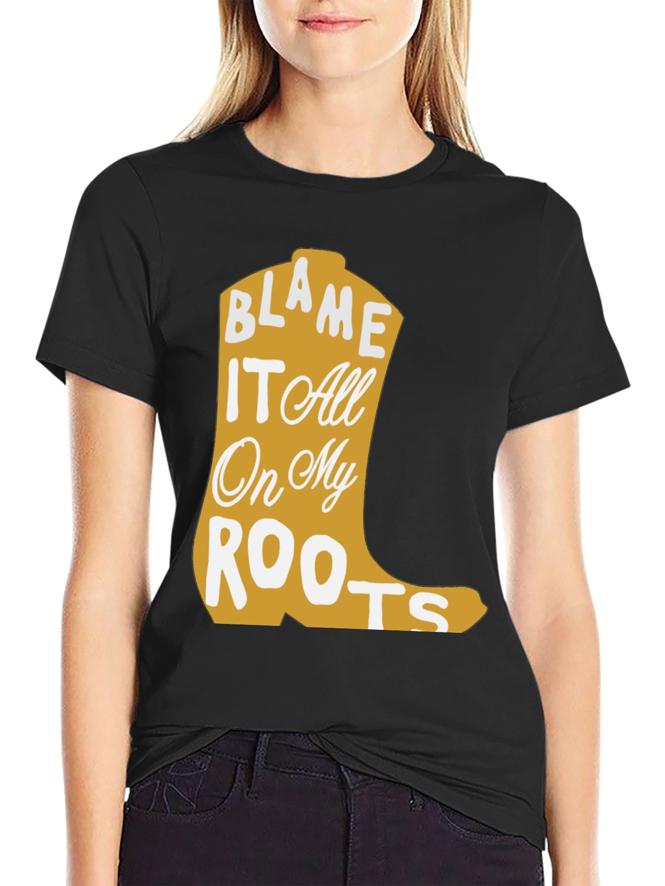 Blame It All On My Roots Country Music T-Shirt