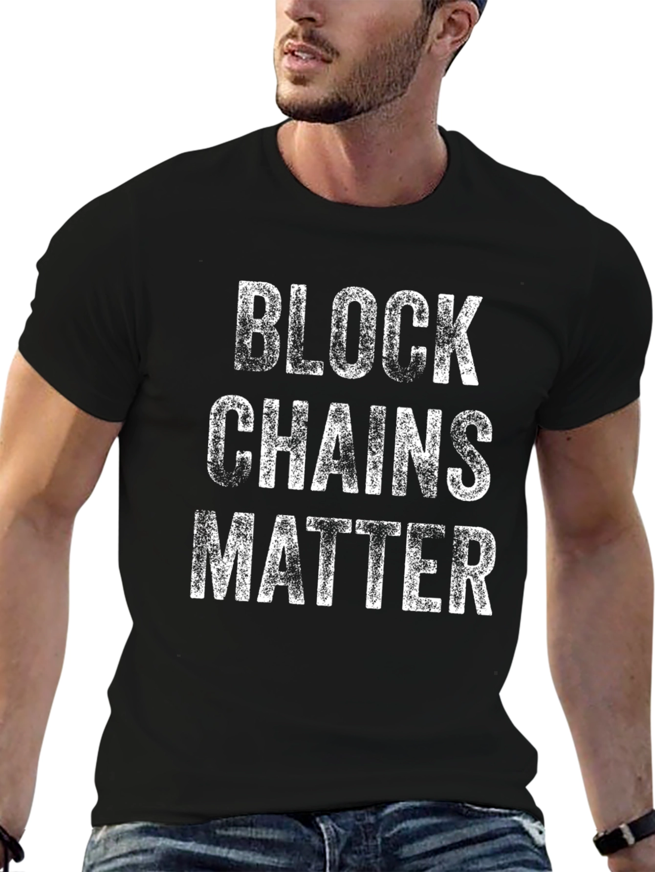 Blockchains Matter Graphic Tee - Black Cotton T-Shirt