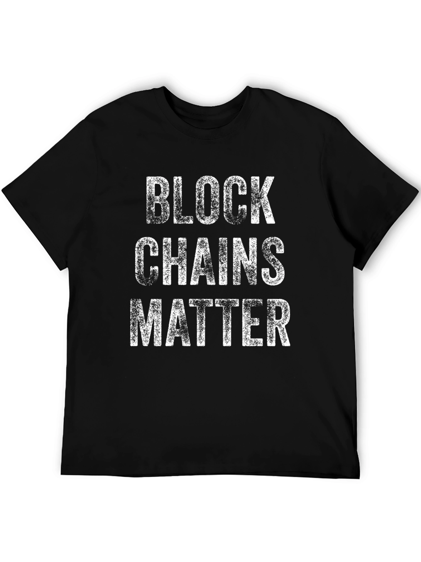Blockchains Matter Graphic Tee - Black Cotton T-Shirt