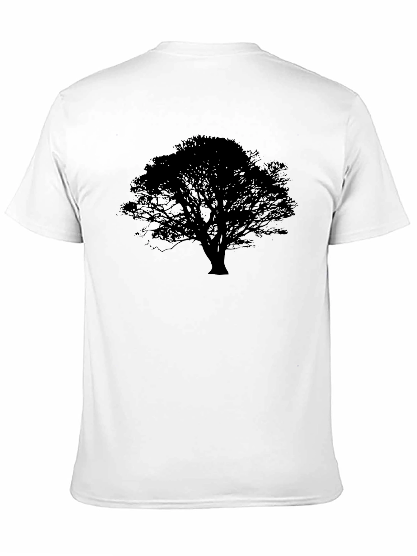 Tree Silhouette Graphic Black Tee - Nature Inspired