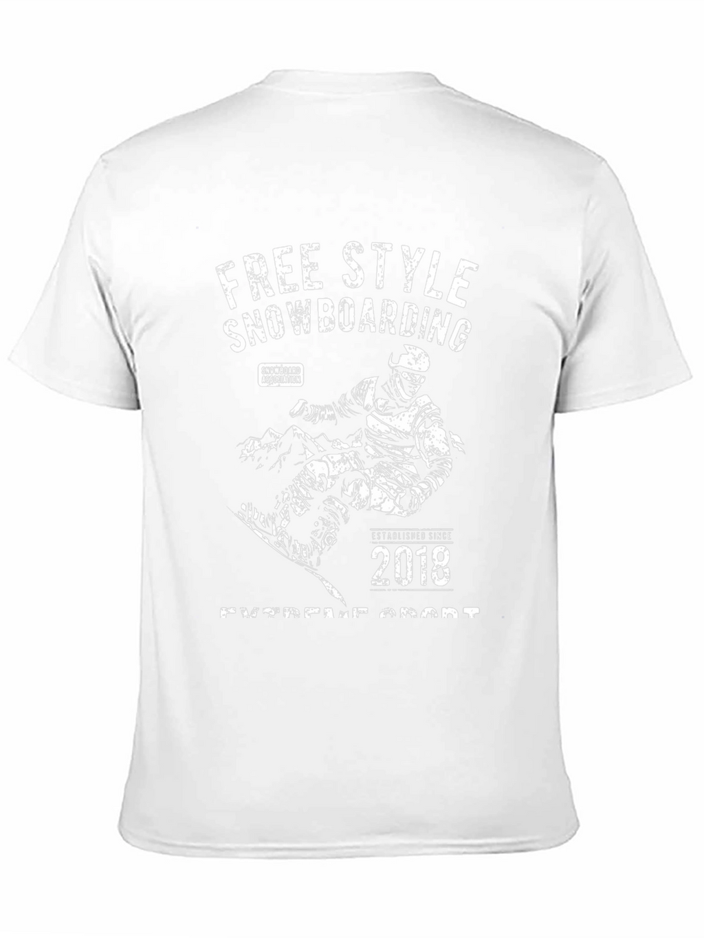 Free Style Snowboarding T-Shirt Black Cotton
