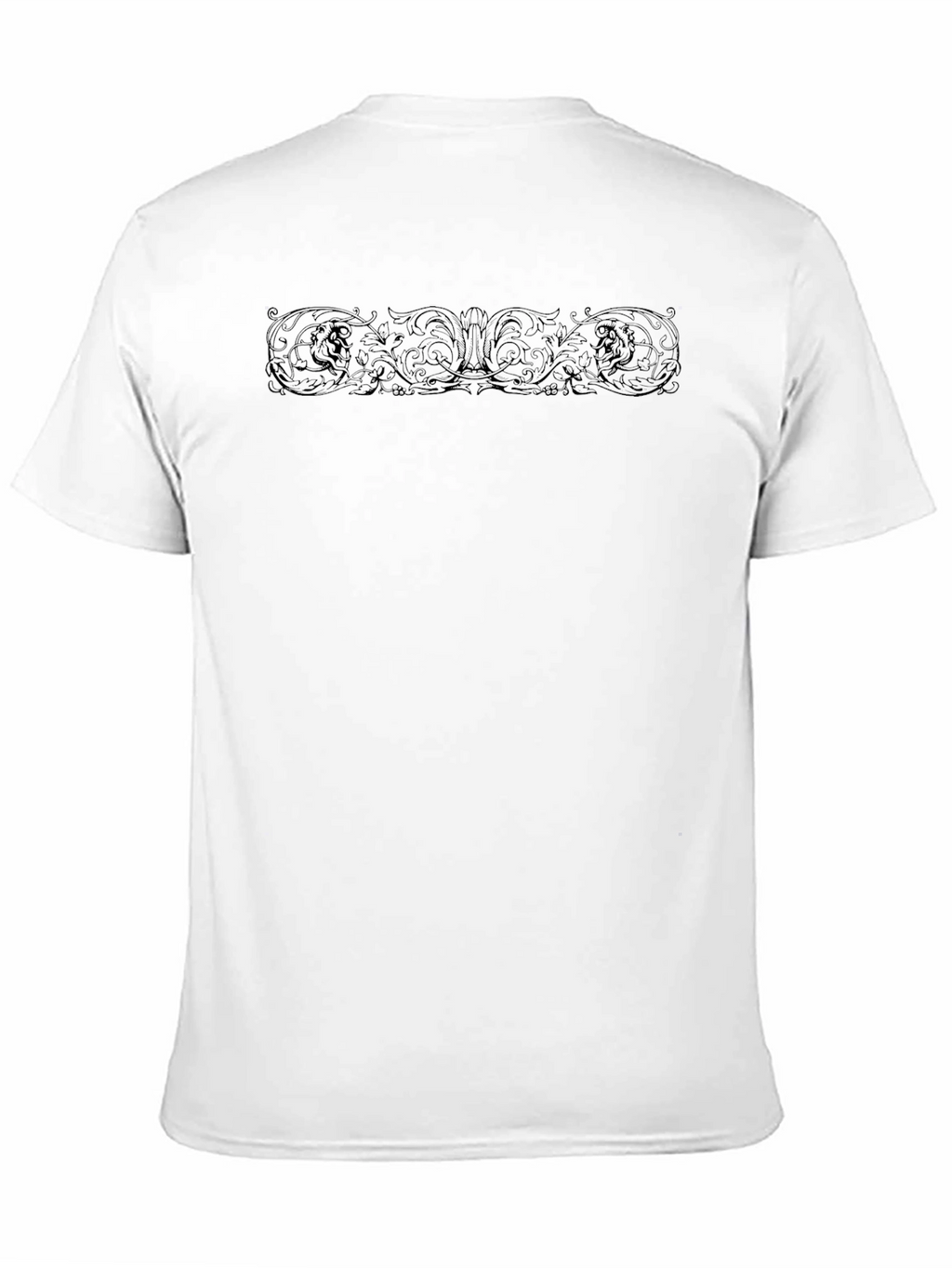 Black Ornate Print T-Shirt