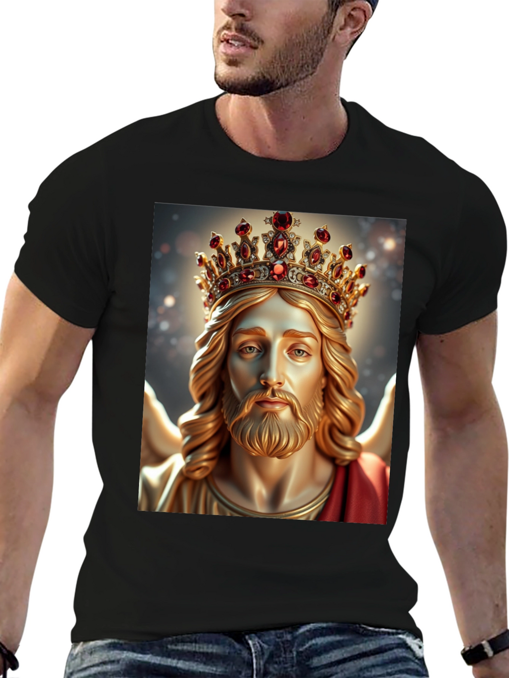 Jesus King Graphic Tee - Religious Apparel