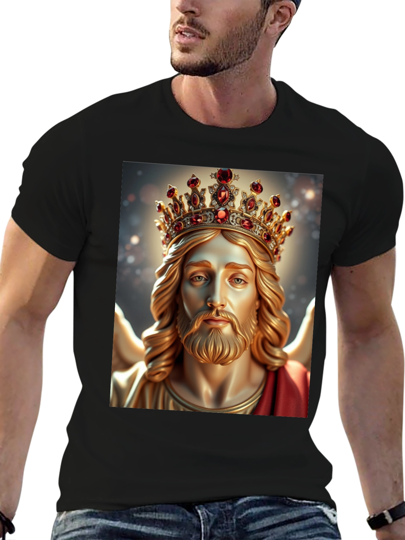 Jesus King Graphic Tee - Religious Apparel