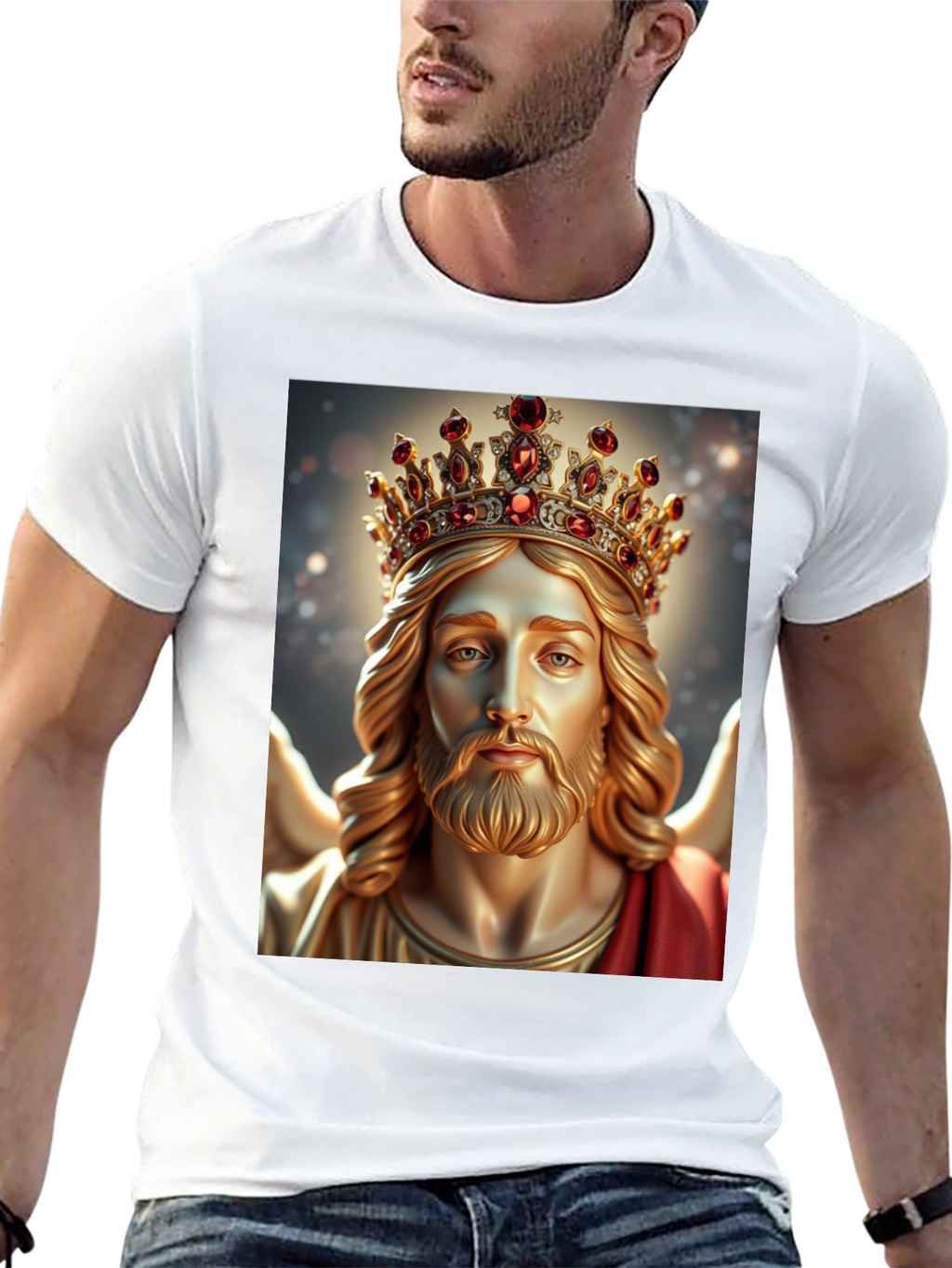 Jesus King Graphic Tee - Religious Apparel