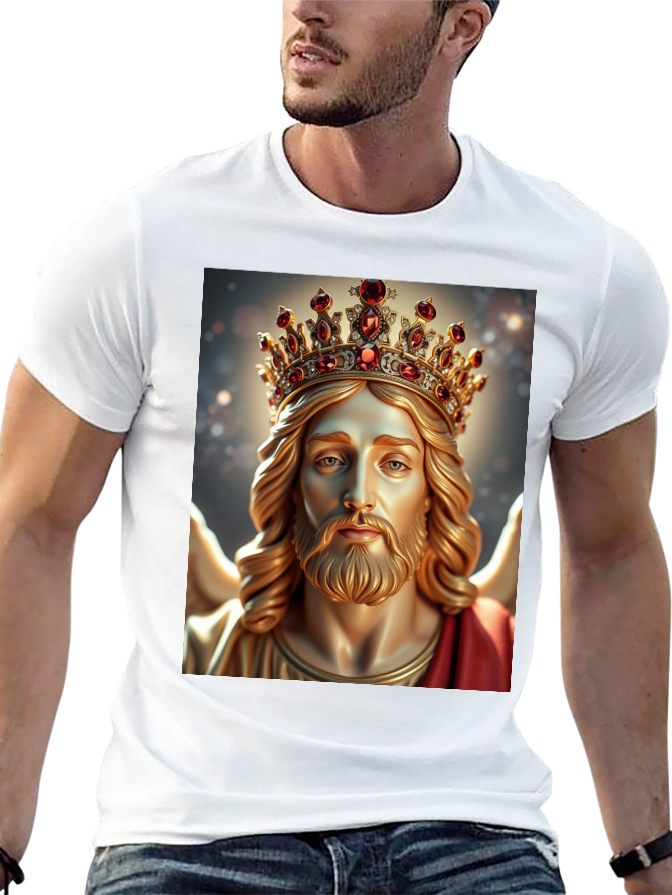 Jesus King Graphic Tee - Religious Apparel