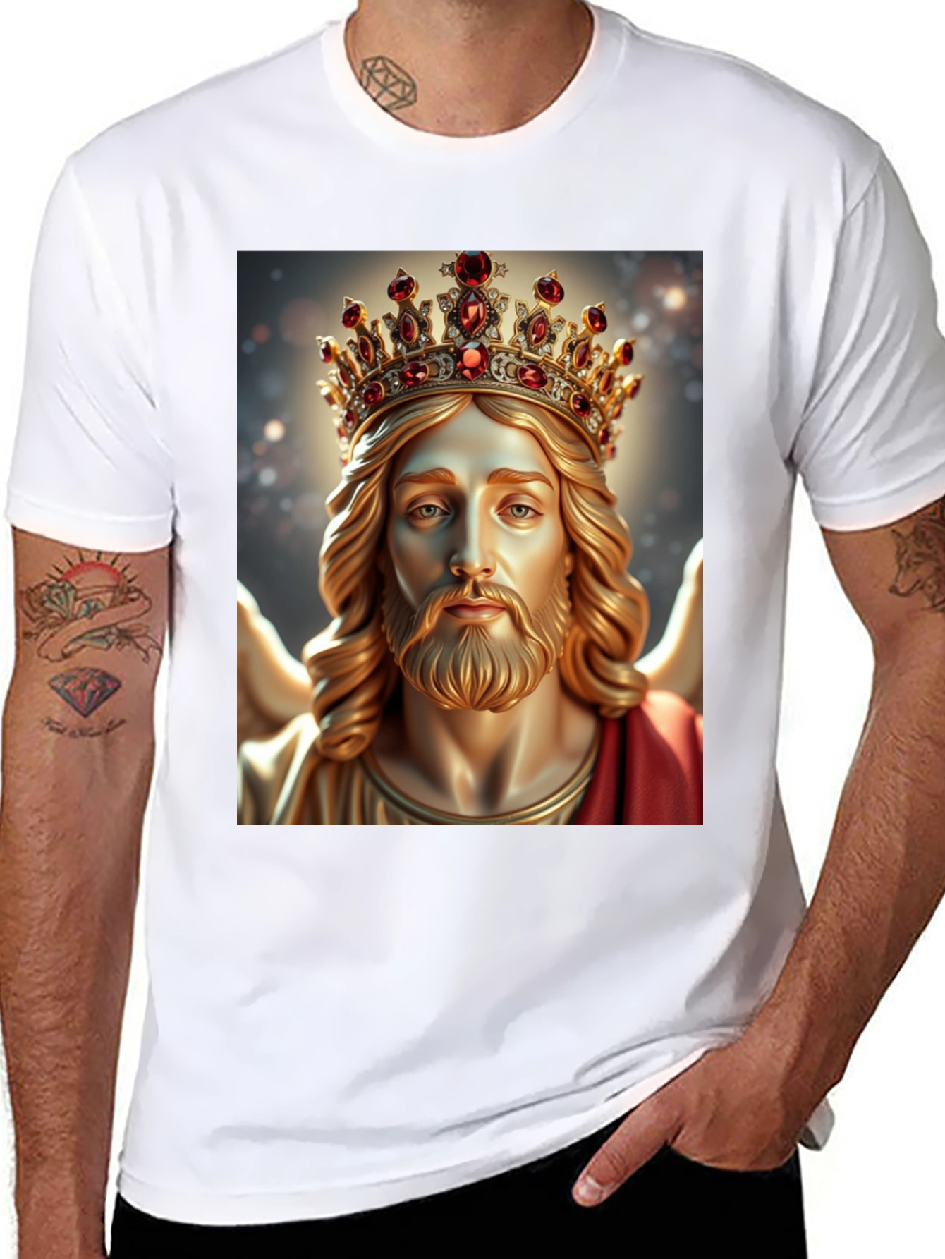 Jesus King Graphic Tee - Religious Apparel